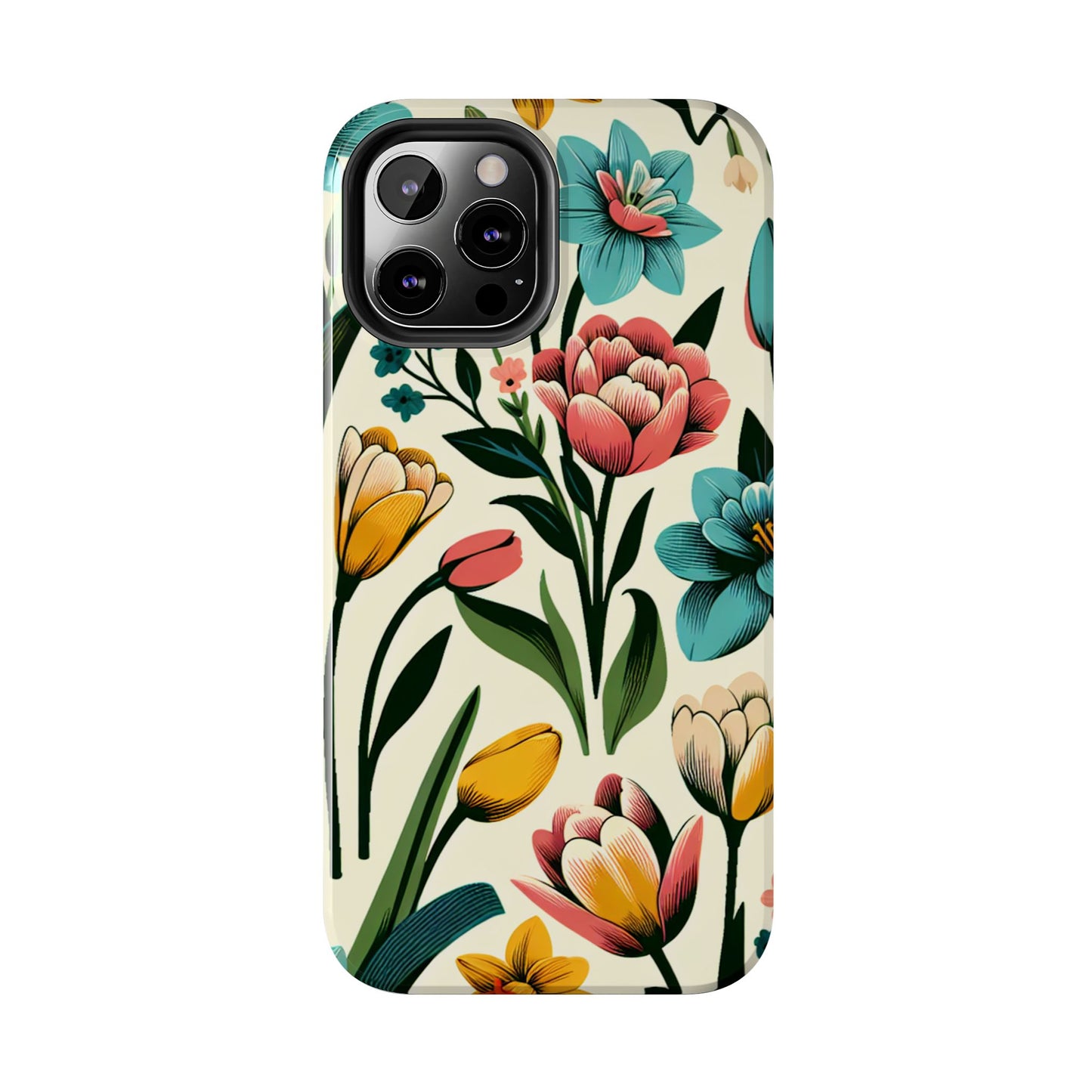 Floral Tough Phone Case - Vibrant Flower Design for Stylish Protection - for iPhone