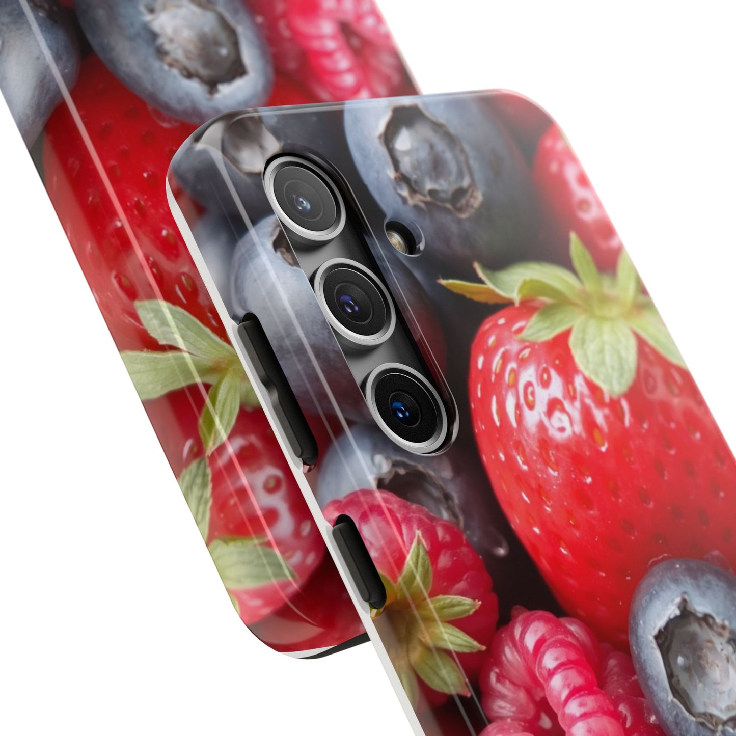 Fruit-Themed Tough Phone Case - Berry Burst Design