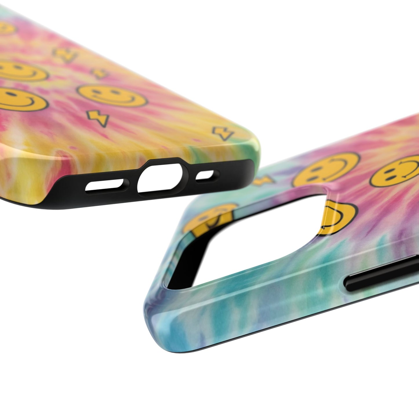 Colorful Smiley Lightning Tough Phone Case - Fun & Durable