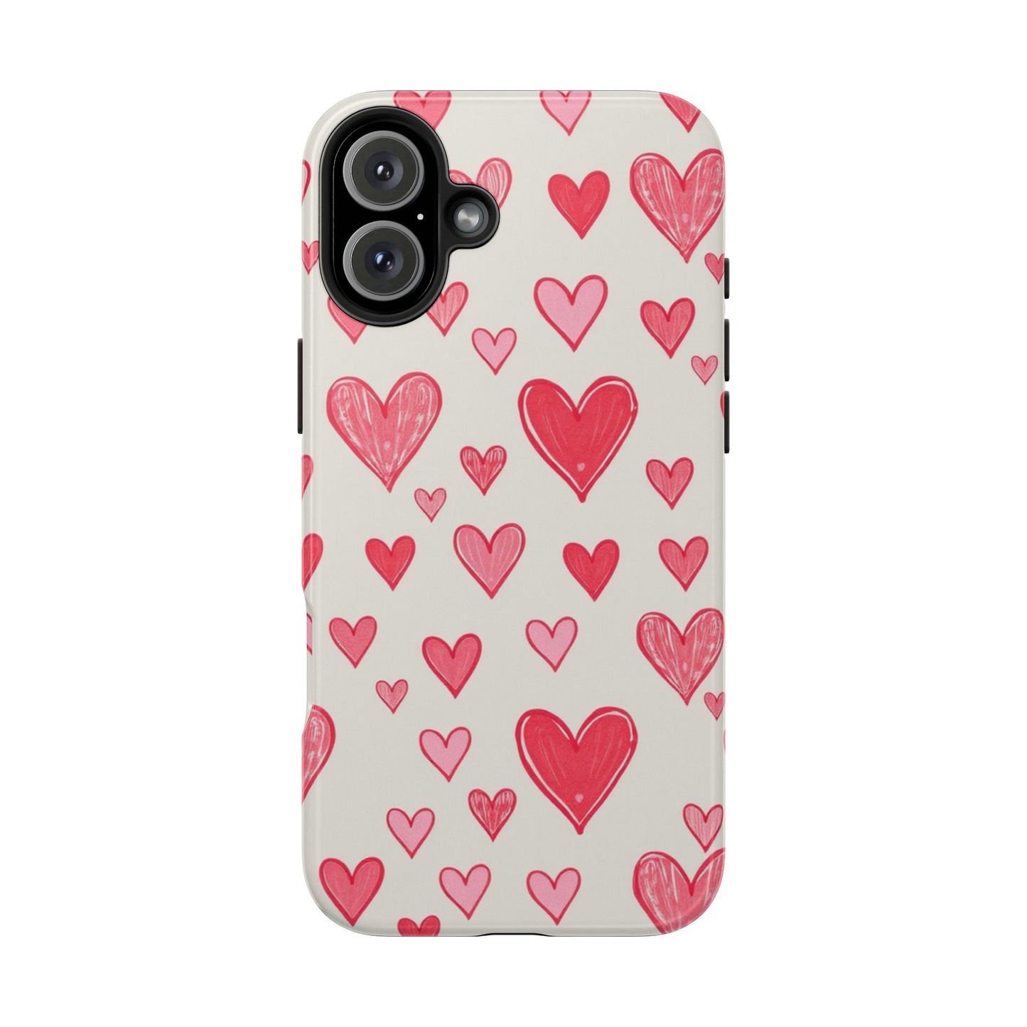 Heart Pattern Tough Phone Case - Cute and Stylish Protection