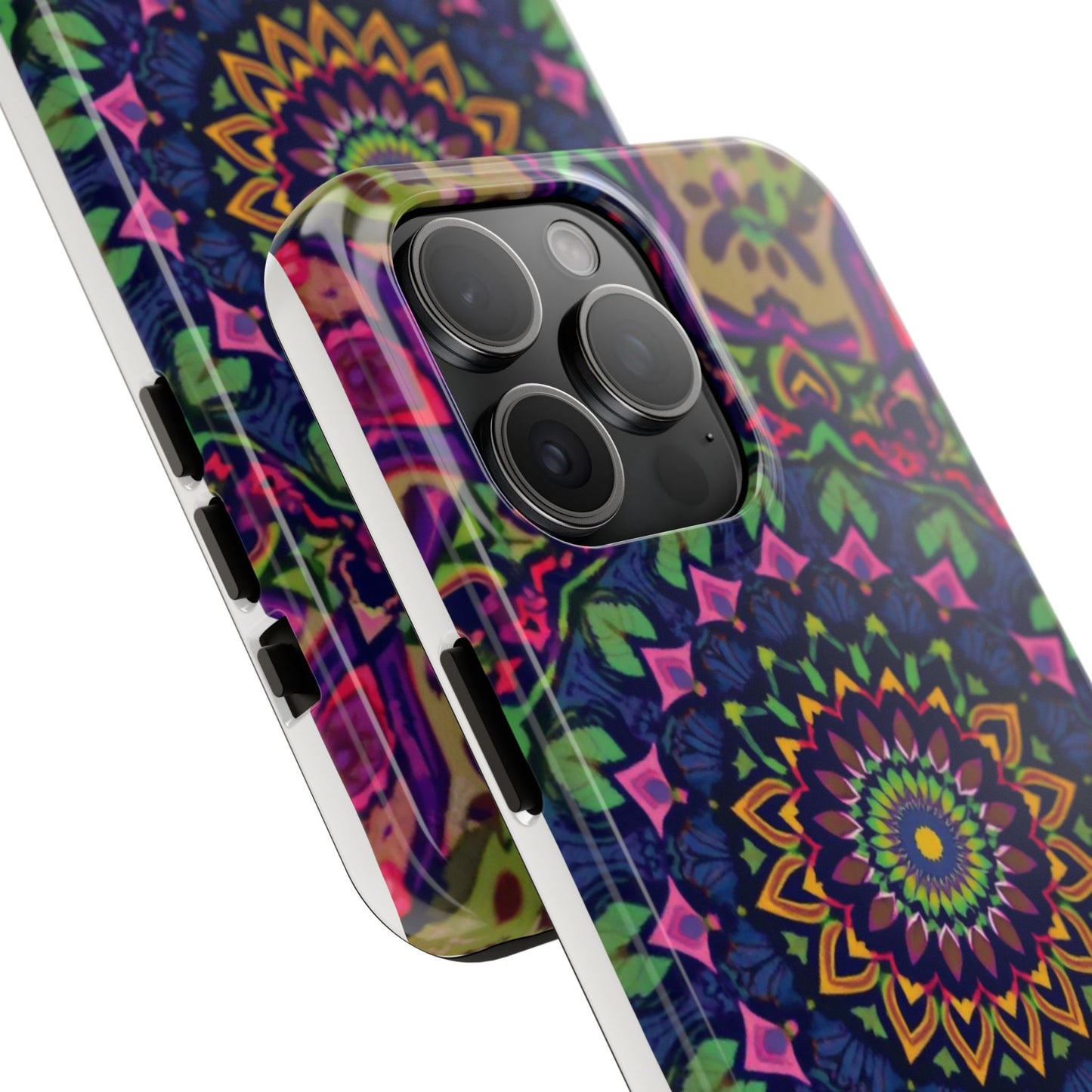 Vibrant Mandala Tough Phone Case - Colorful, Purple Fusion, Durable Protection for Your Device - for iPhone
