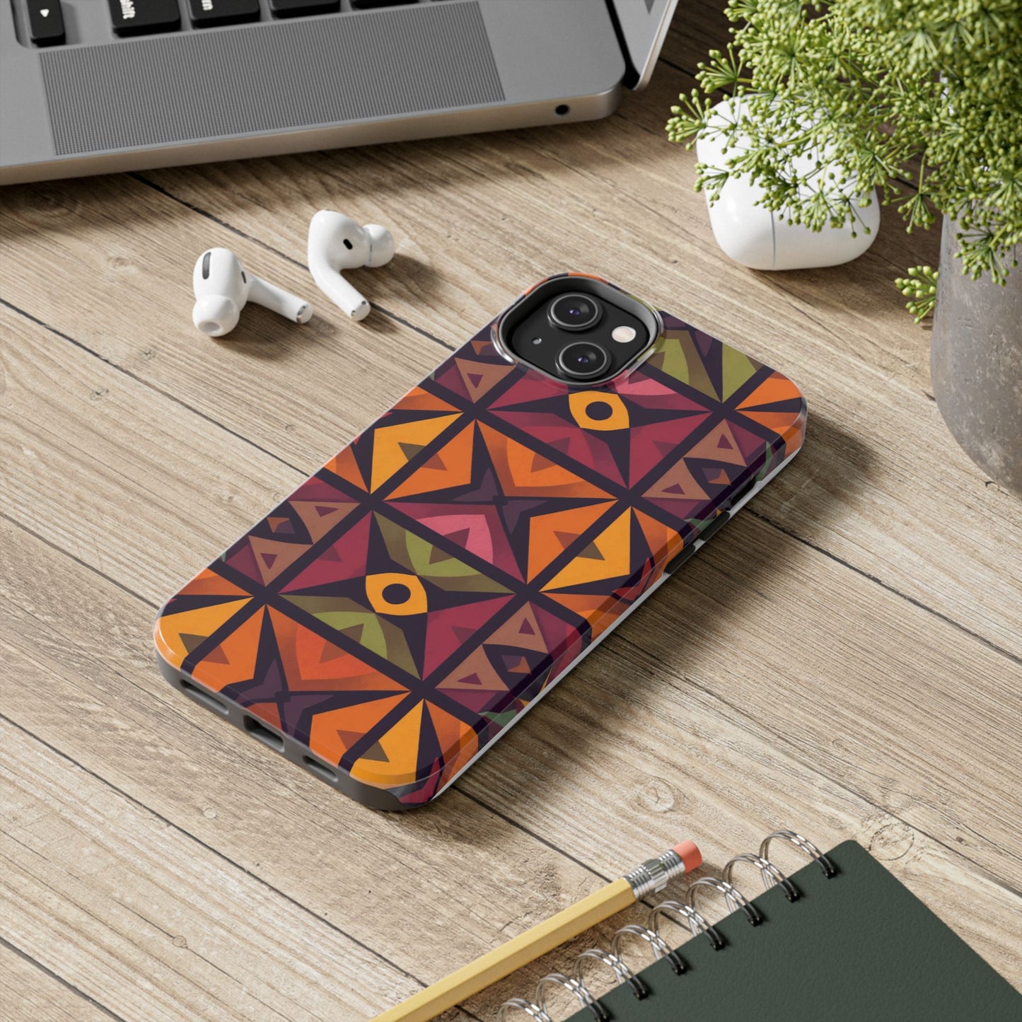 Vibrant Tribal Geometric Tough Phone Case - Colorful Protection for Your iPhone
