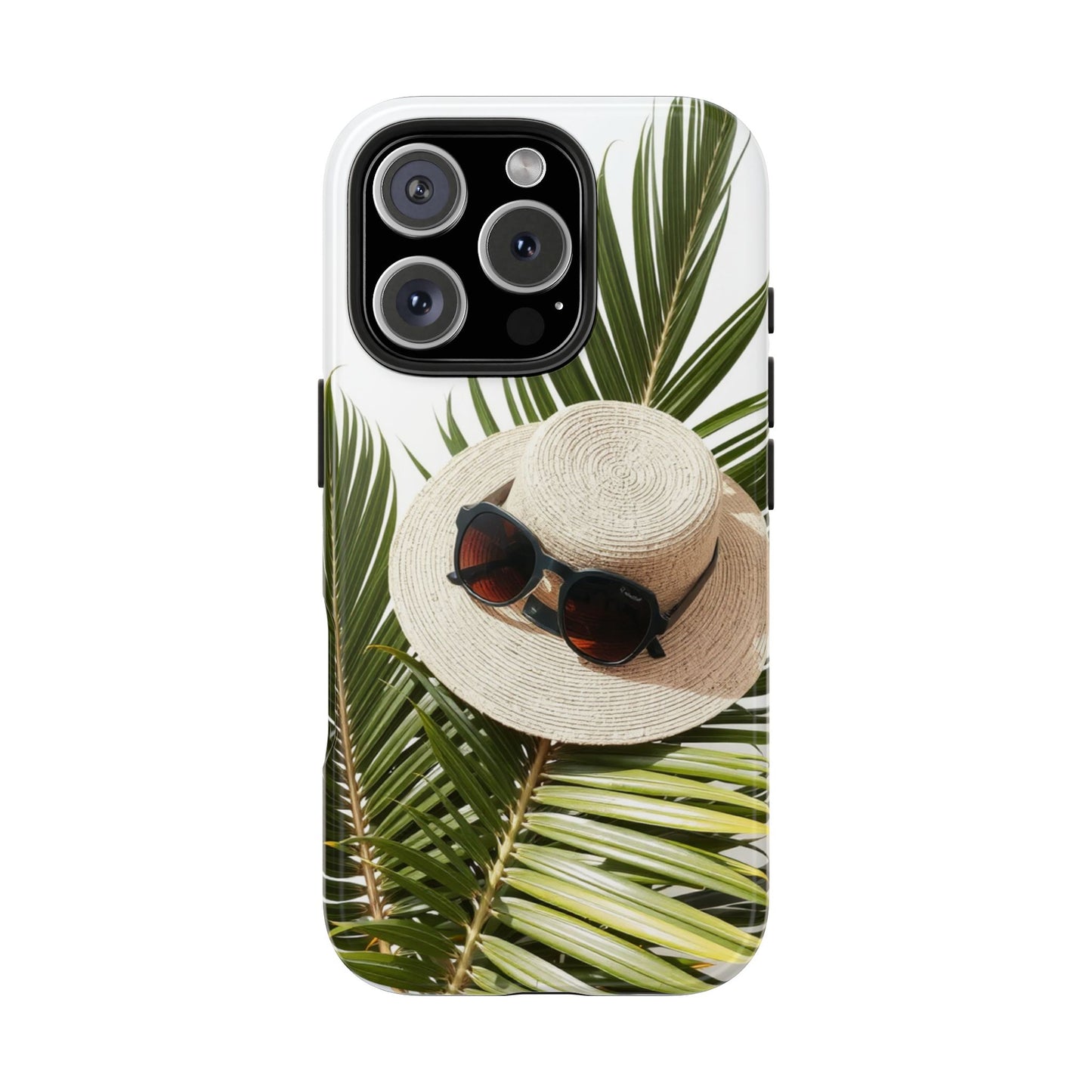 Tropical Phone Case - Summer Vibes with Hat & Sunglasses Design