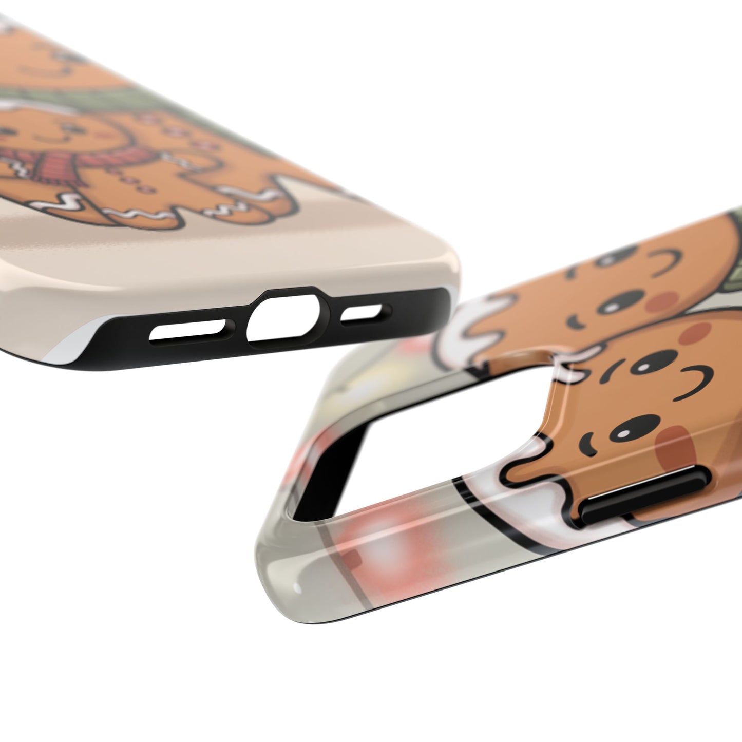 Gingerbread Cartoon Family Tough Phone Case – Festive Holiday Protection
