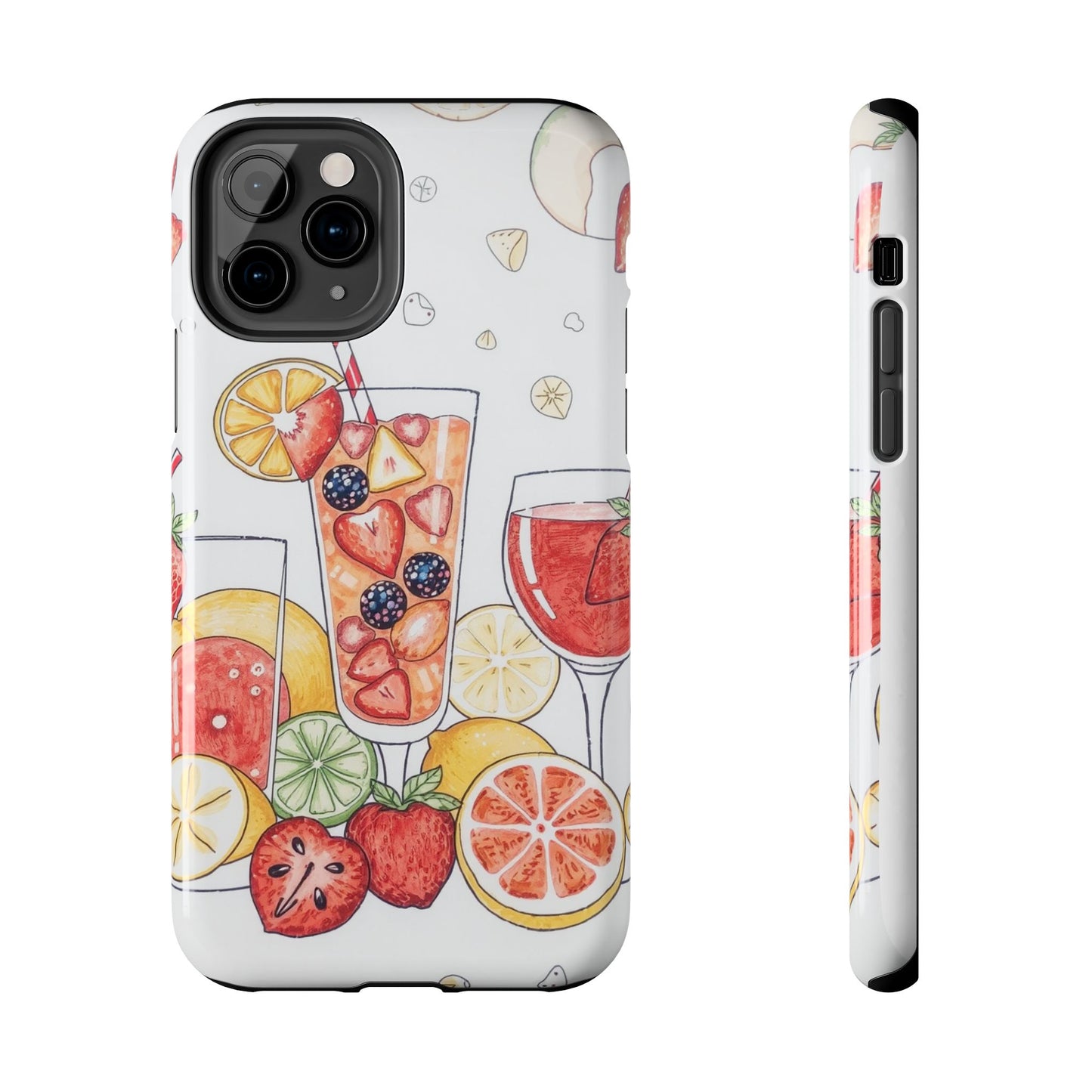 Colorful Fruit Cocktail Tough Phone Case - Perfect for Summer Vibes