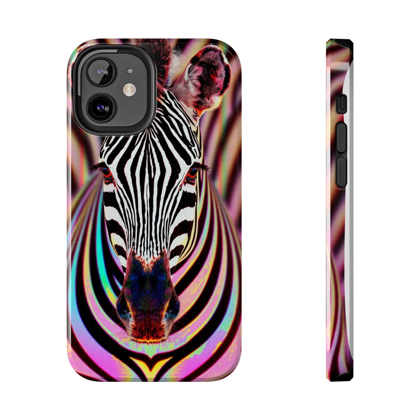 Vibrant Zebra Tough Phone Case - Unique Animal Design for Wild Spirit