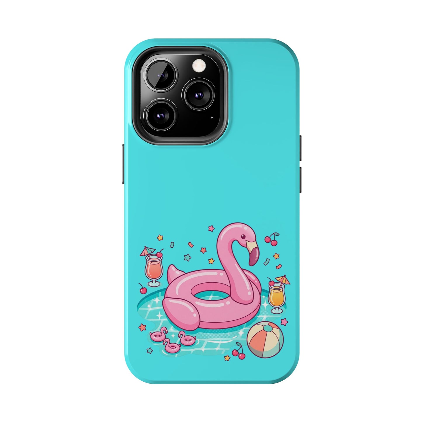 Flamingo Pool Party iPhone Case