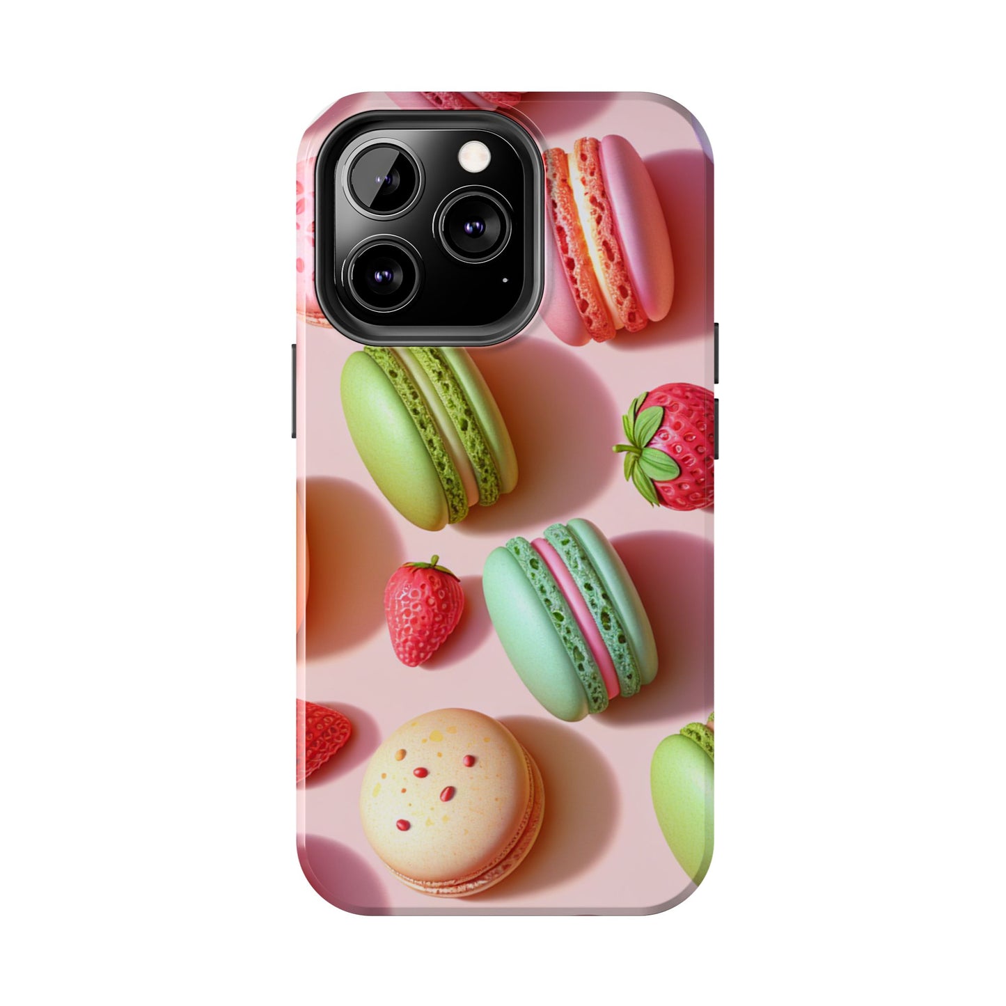 Macaron-Inspired Tough Phone Cases - Colorful Sweet Design - for iPhone