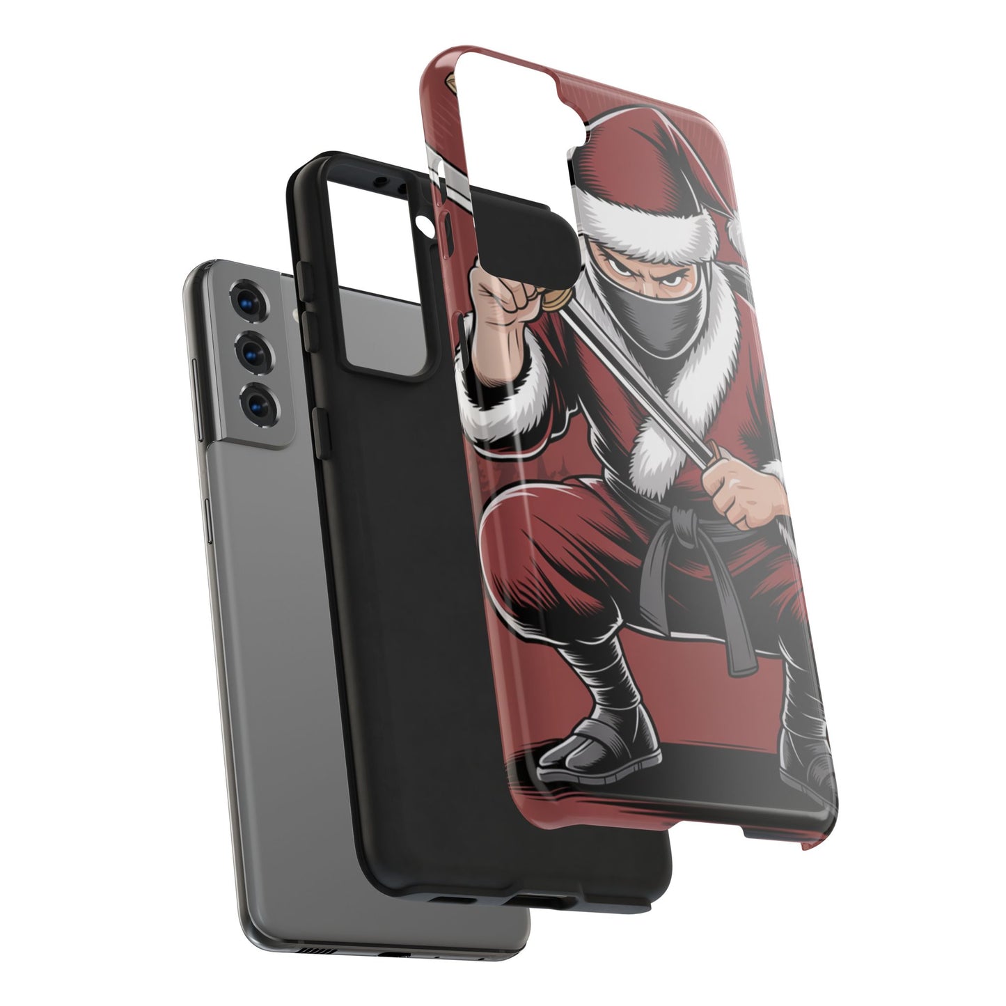 Ninja Santa Tough Phone Case | Durable Holiday Phone Cover for iPhone