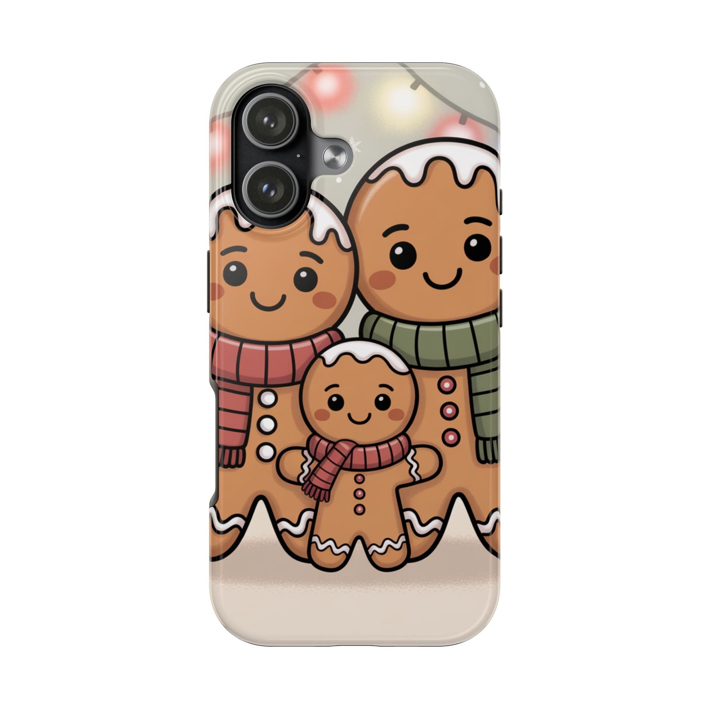 Gingerbread Cartoon Family Tough Phone Case – Festive Holiday Protection