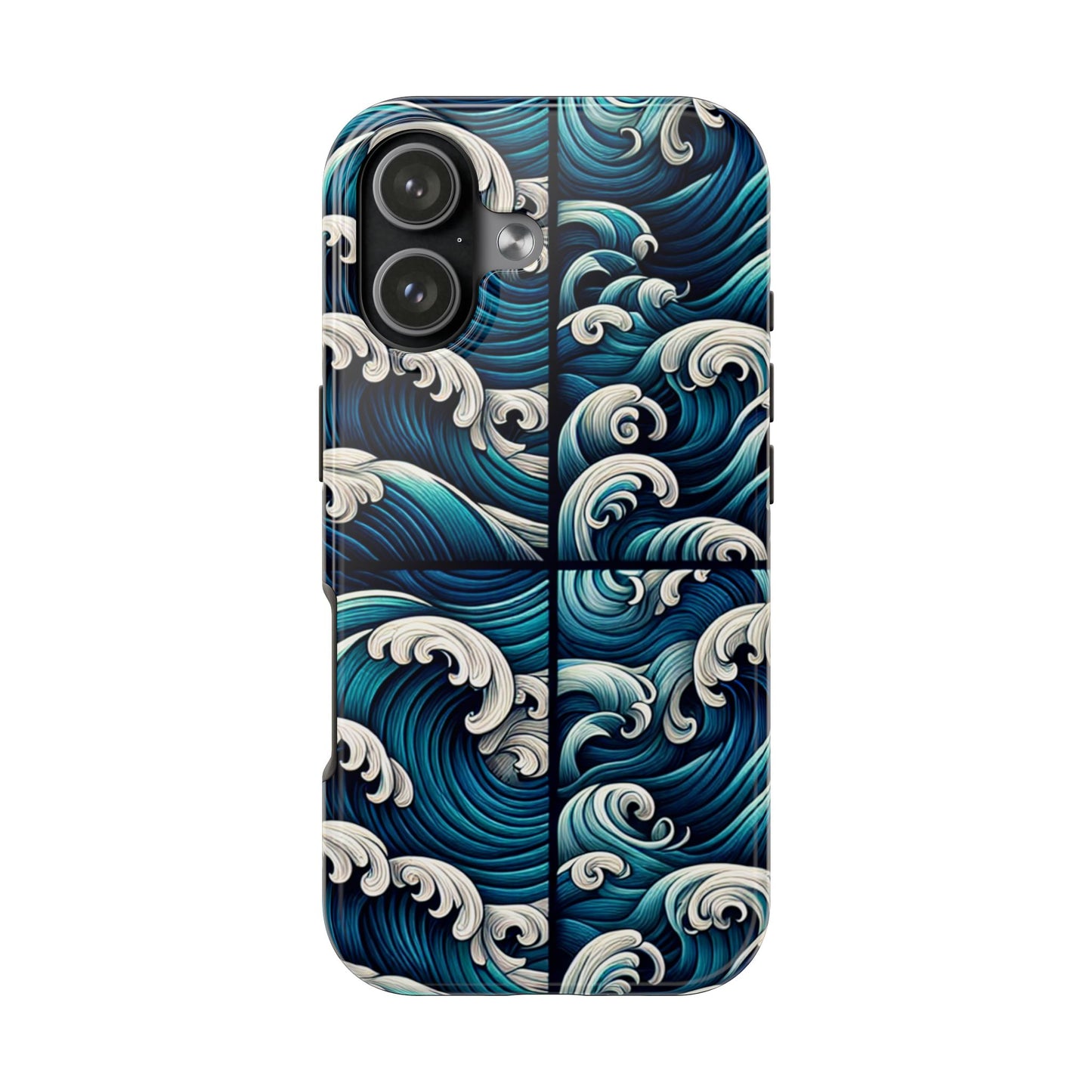 Ocean Waves Tough Phone Case - Durable Protection with Artistic Design - for iPhone