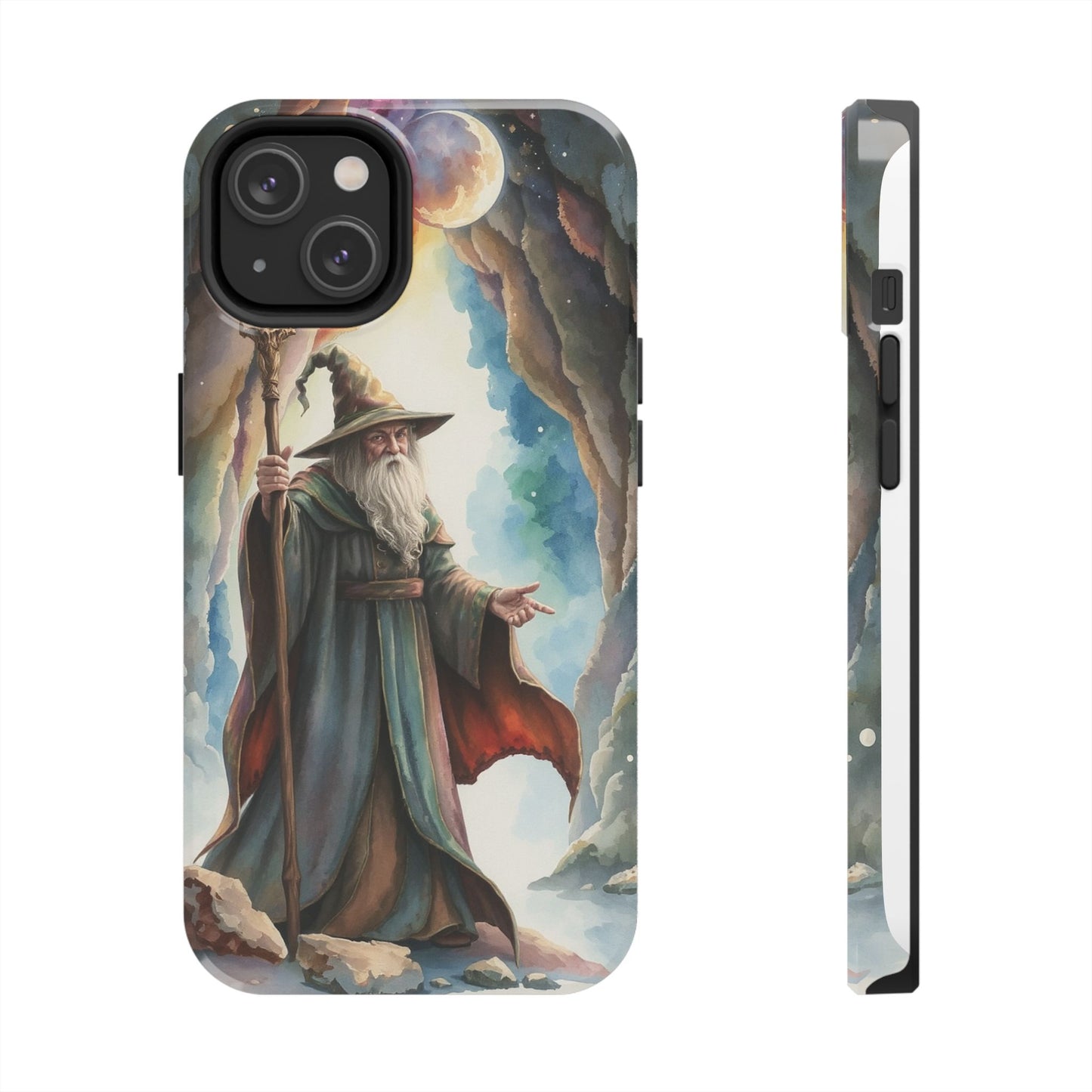 Magical Wizard Phone Case - Tough, Durable Phone Cover for Fantasy Lovers, Geek Gift, Unique Design, Celestial Phone Accessory