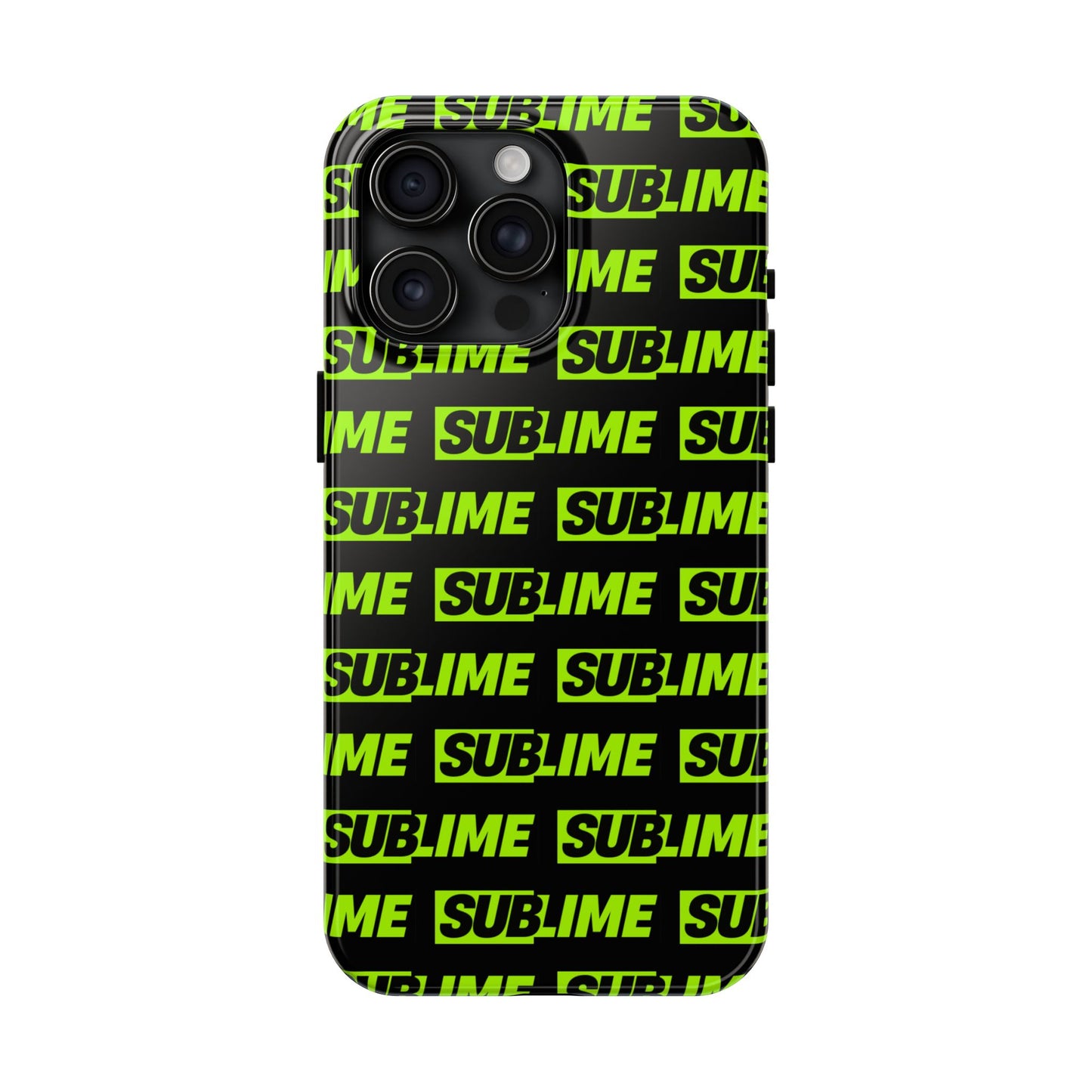 Sublime Text Pattern Tough Phone Case - Vibrant Protective Cover for iPhone