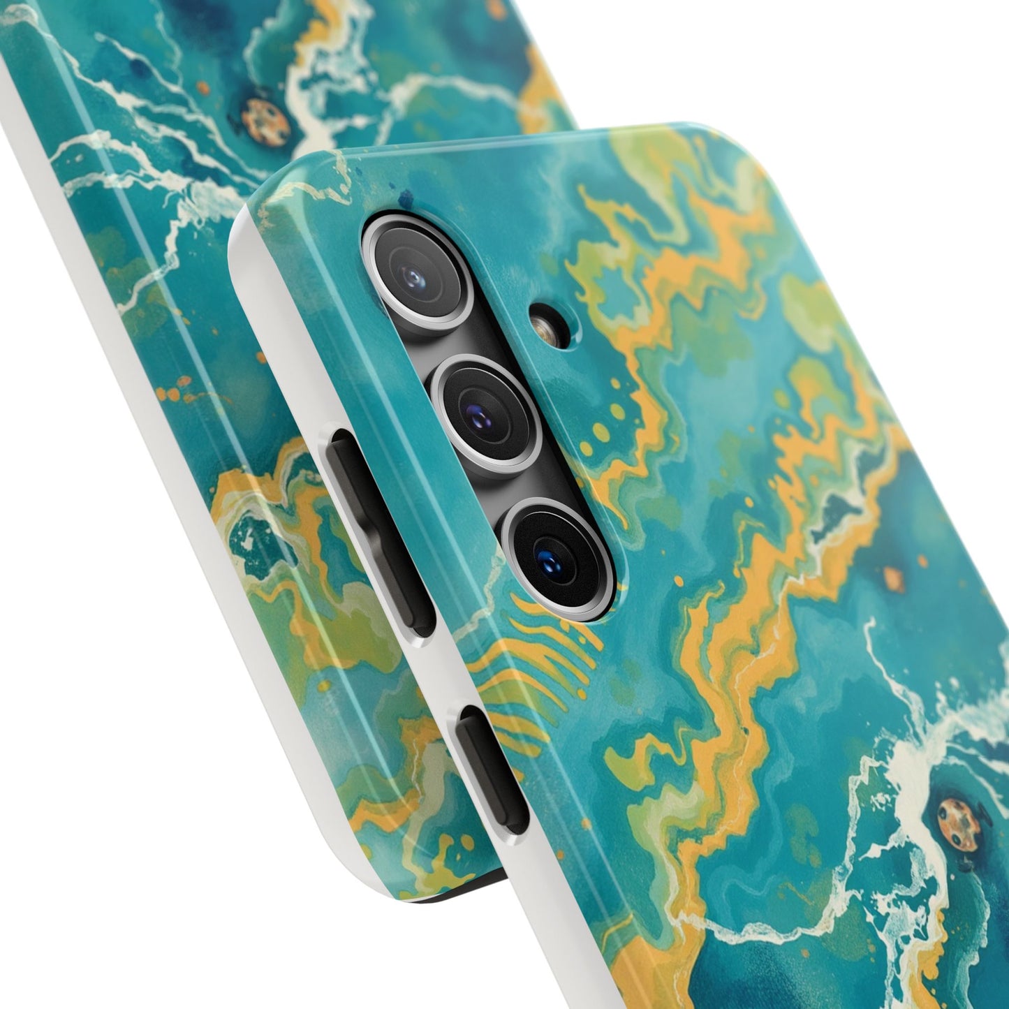 Ocean Wave Tough Phone Case – Durable Protection with Abstract Art Design