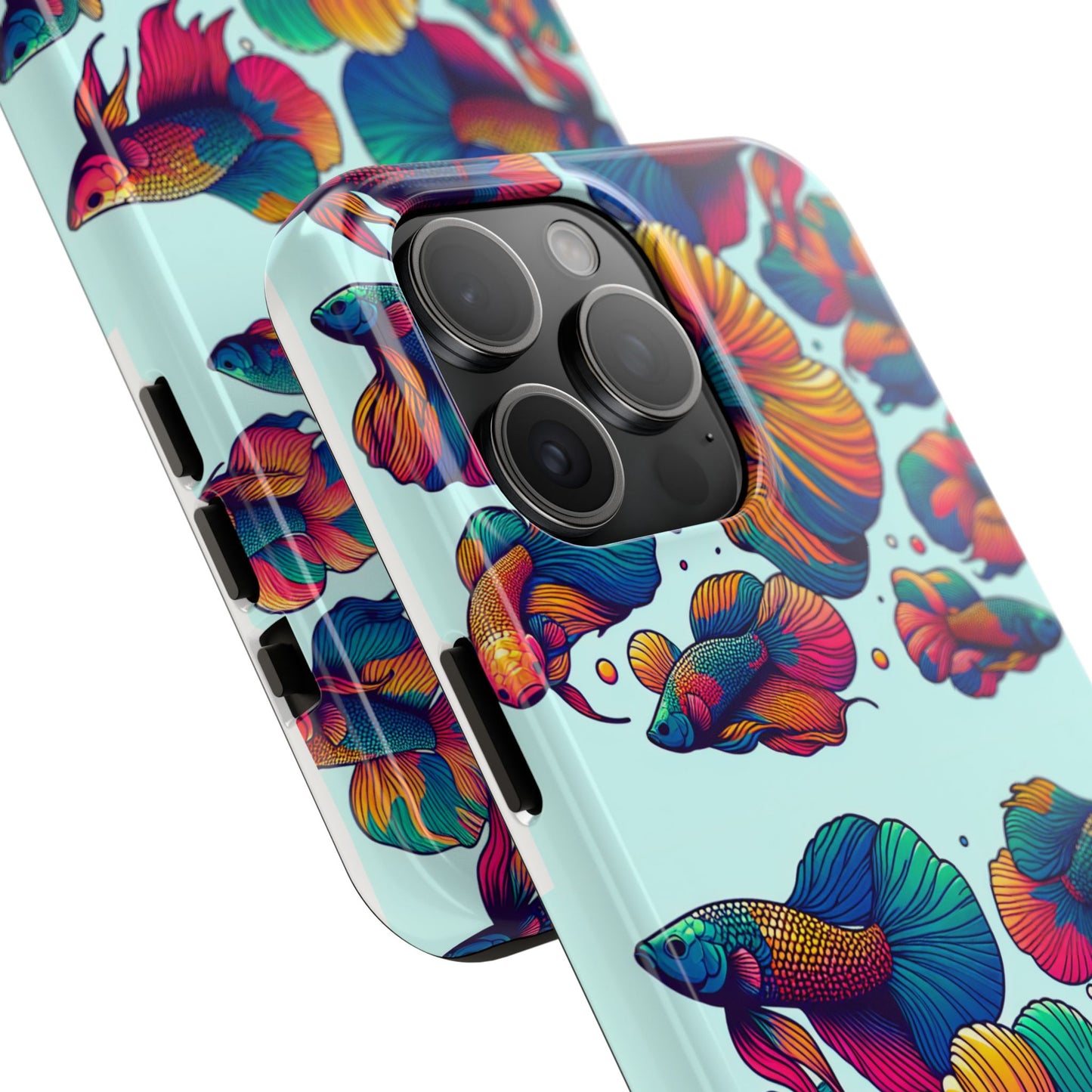 Colorful Fish Pattern Tough Phone Case - Aquatic Lovers - for iPhone