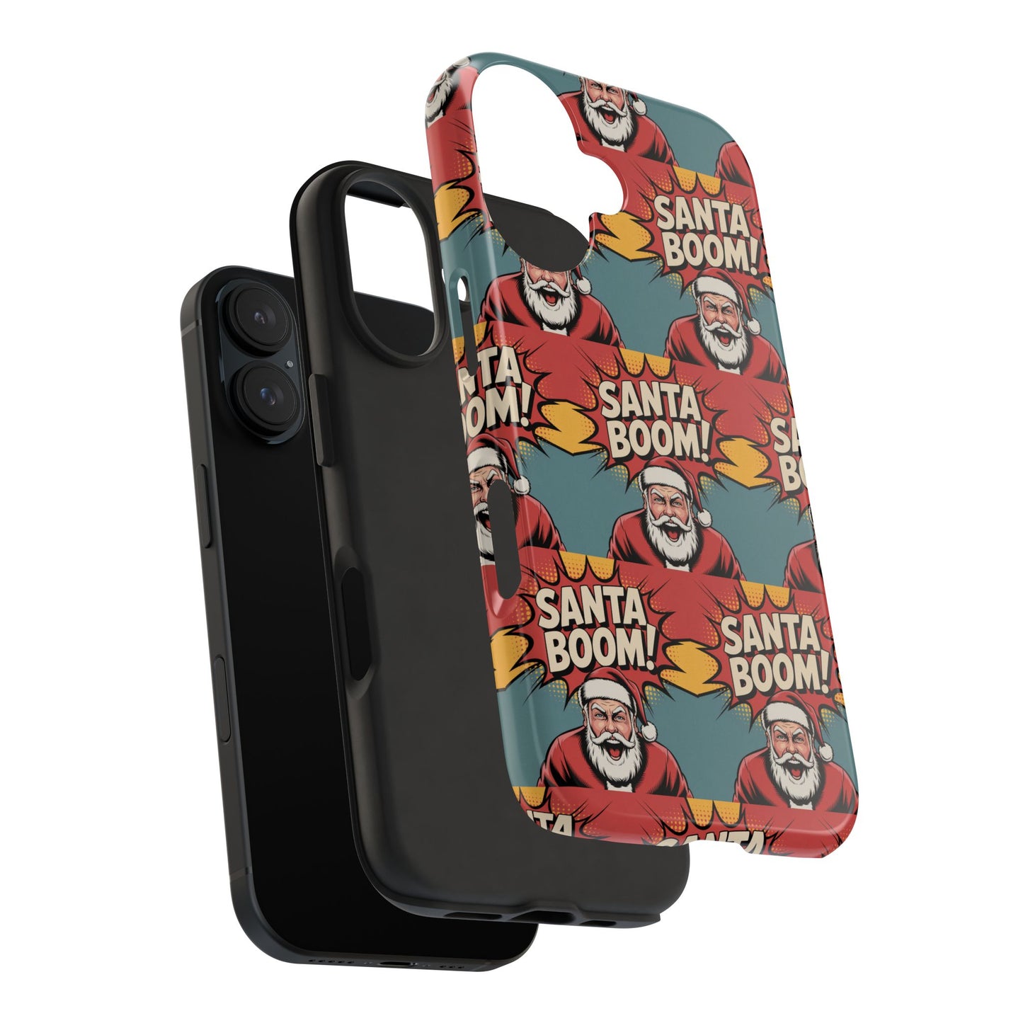 Festive Santa Boom Pattern Tough Phone Case