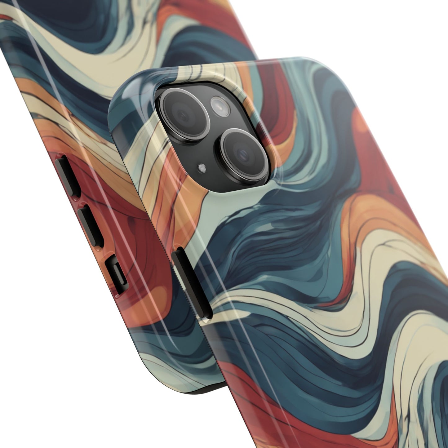 Abstract Wave Tough Phone Case | Stylish Protection for Daily Use - for iPhone