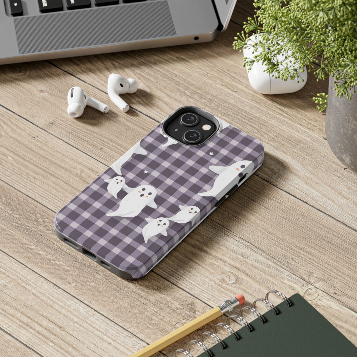 Cute Ghosts Tough Phone Case - Whimsical Halloween Design for Spooky Vibes