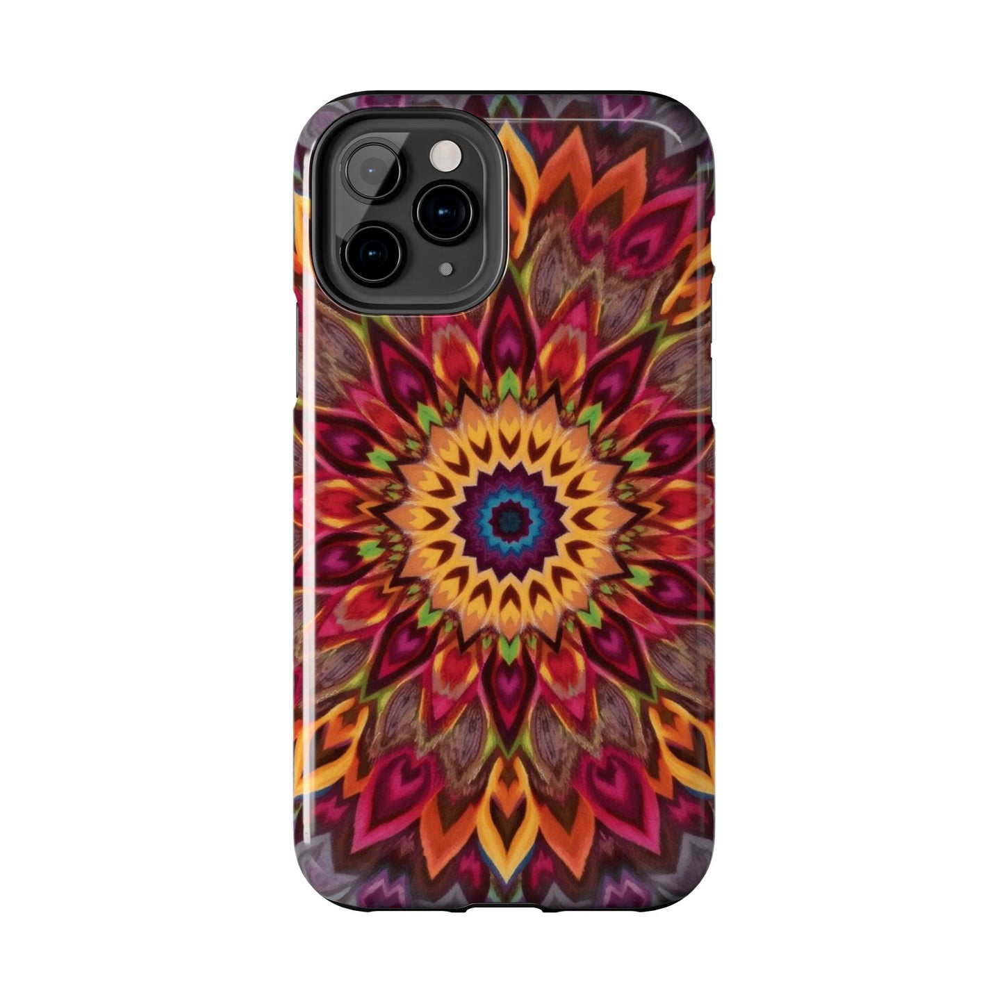 Vibrant Floral Mandala Tough Phone Case | Stylish and Durable Protection - for iPhone