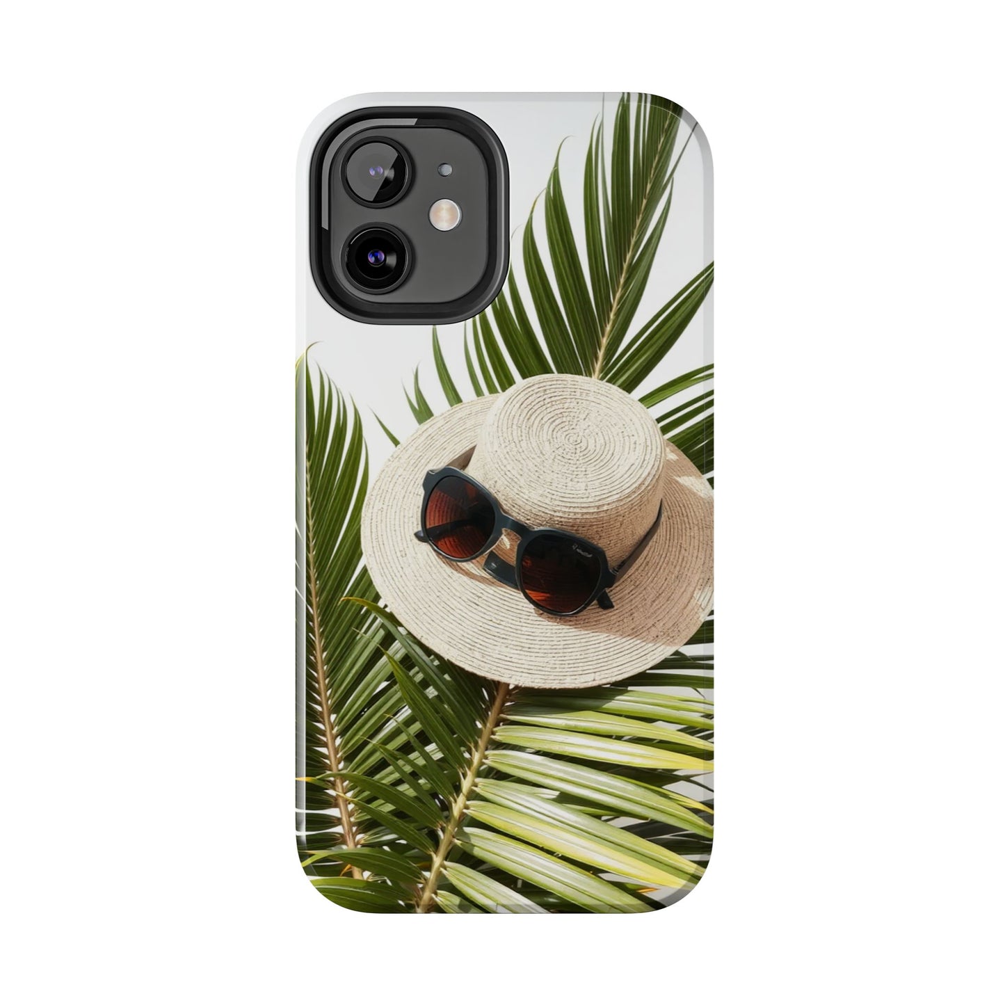 Tropical Phone Case - Summer Vibes with Hat & Sunglasses Design