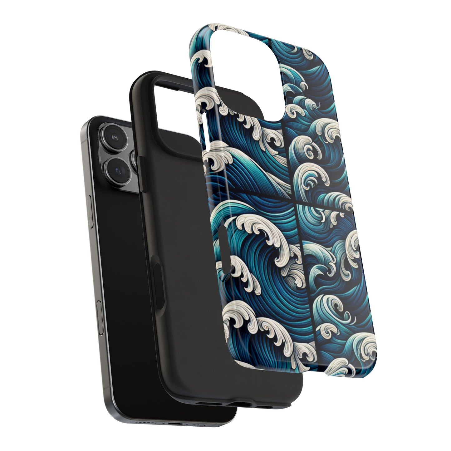 Ocean Waves Tough Phone Case - Durable Protection with Artistic Design - for iPhone