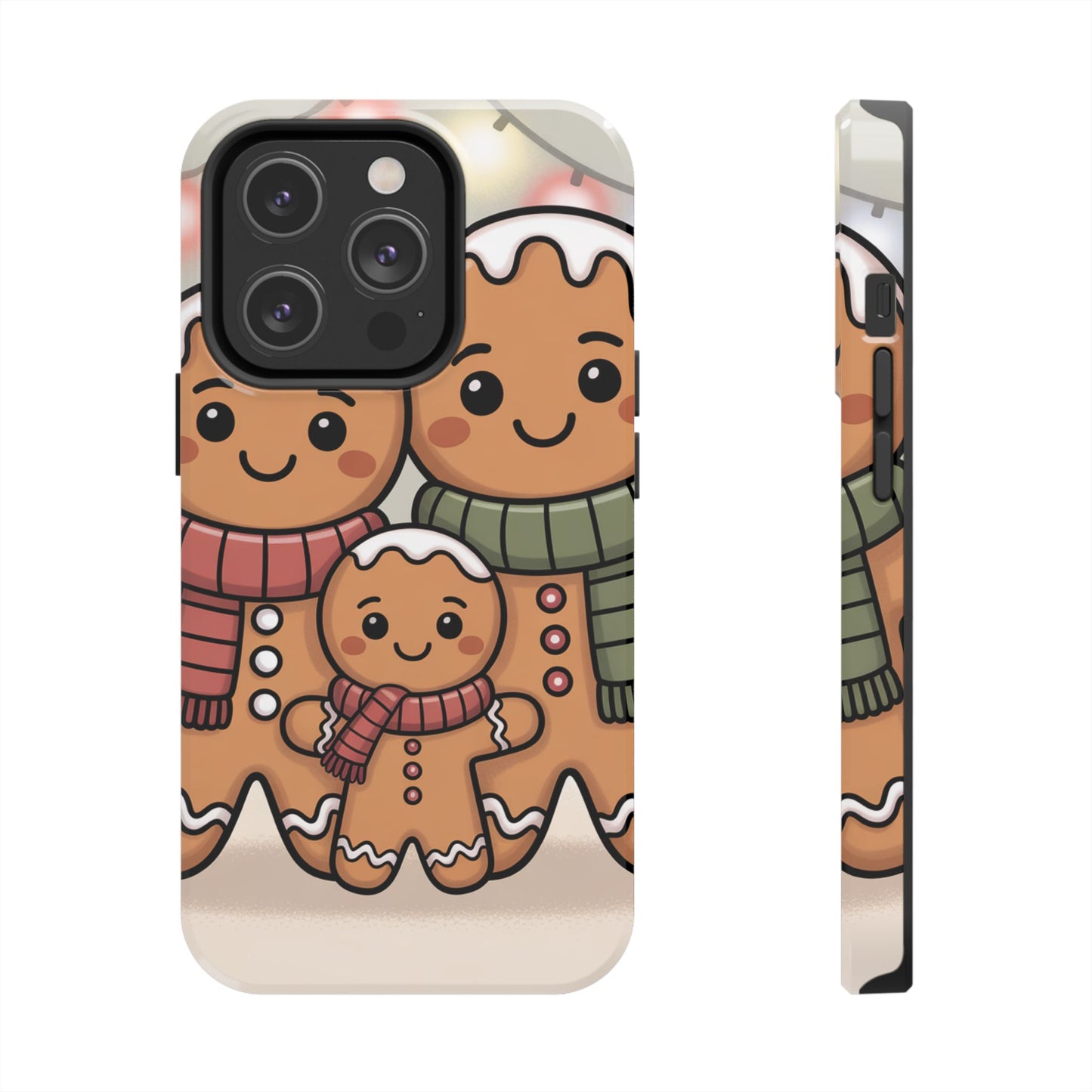 Gingerbread Cartoon Family Tough Phone Case – Festive Holiday Protection