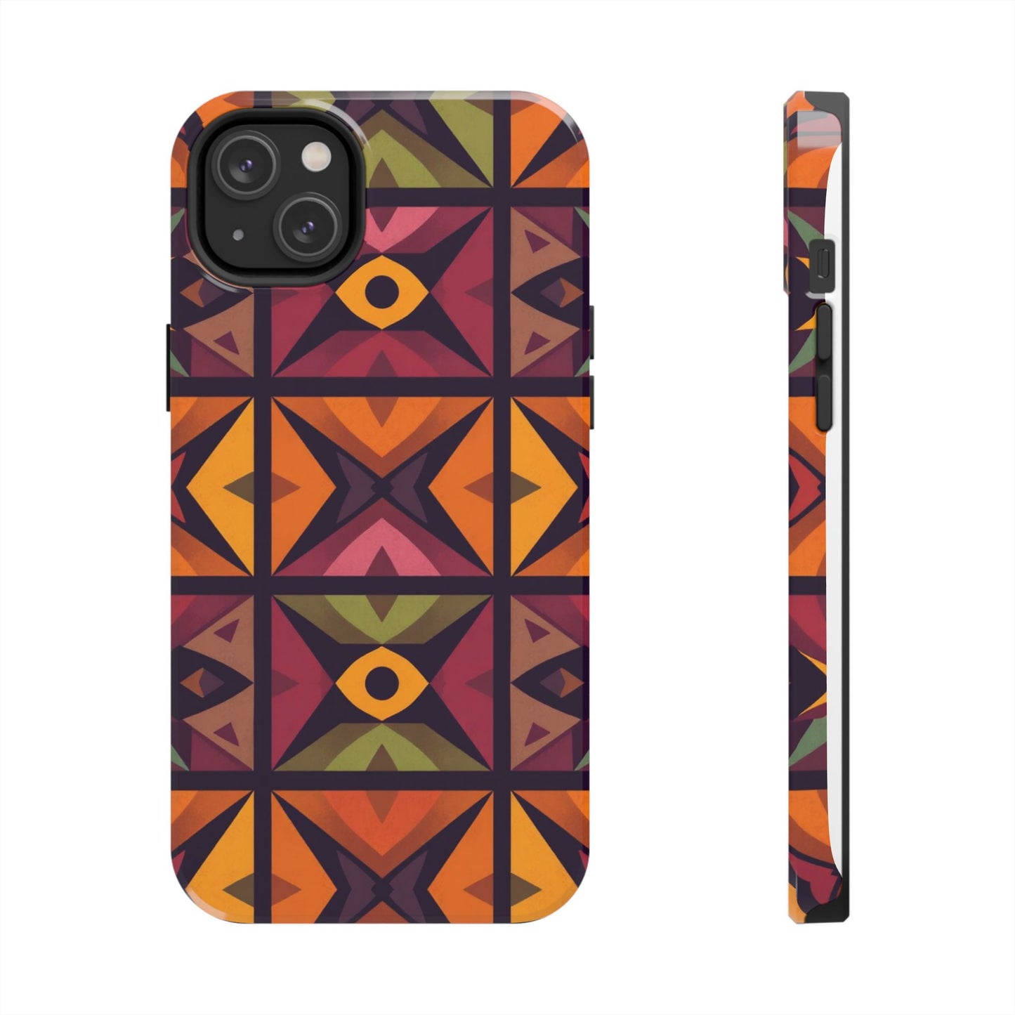 Vibrant Tribal Geometric Tough Phone Case - Colorful Protection for Your iPhone