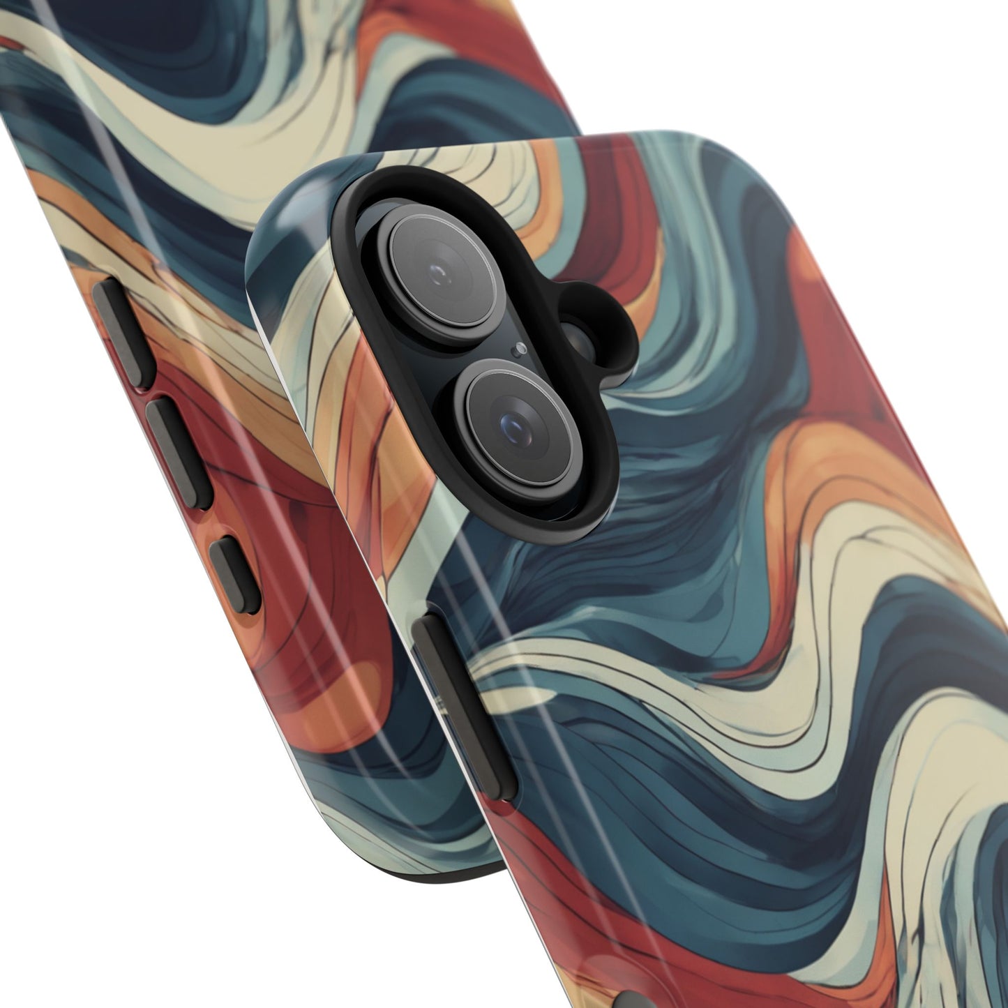 Abstract Wave Tough Phone Case | Stylish Protection for Daily Use - for iPhone