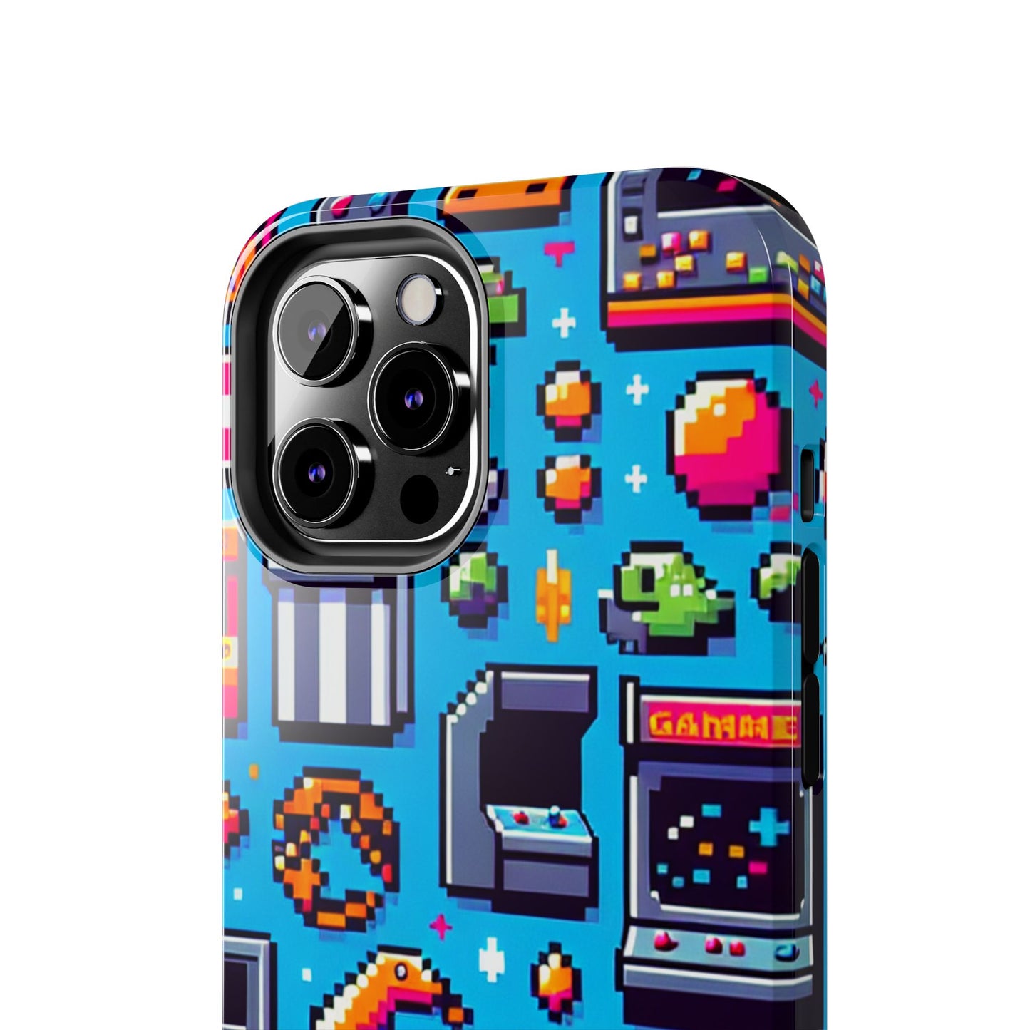 Retro Gaming Tough Phone Case - Pixel Art Design for Gamers - for iPhone