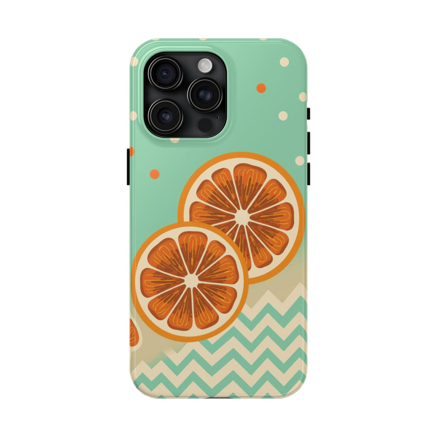 Citrus Vibe Tough Phone Case - Fun Orange Slice Design