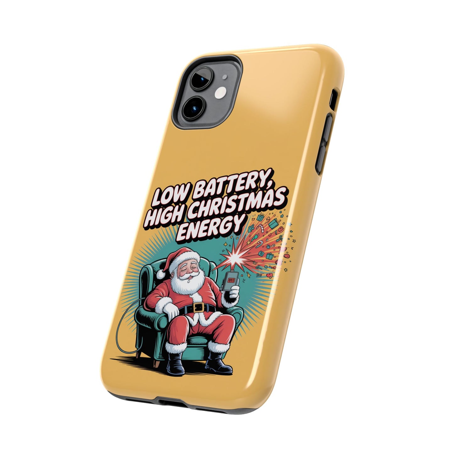 Santa Low Battery Phone Case " High Christmas Energy"