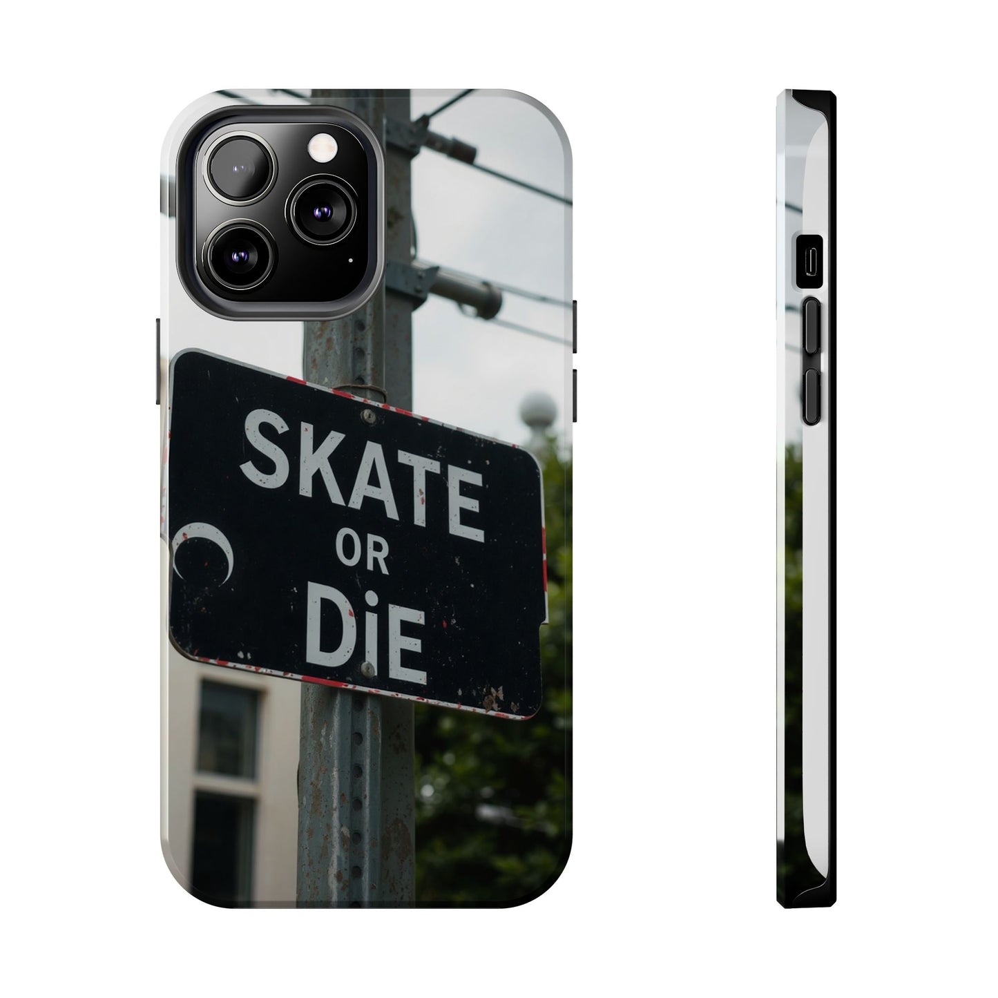 Black Sign Skate or Die Design - Tough Phone Case for iPhone