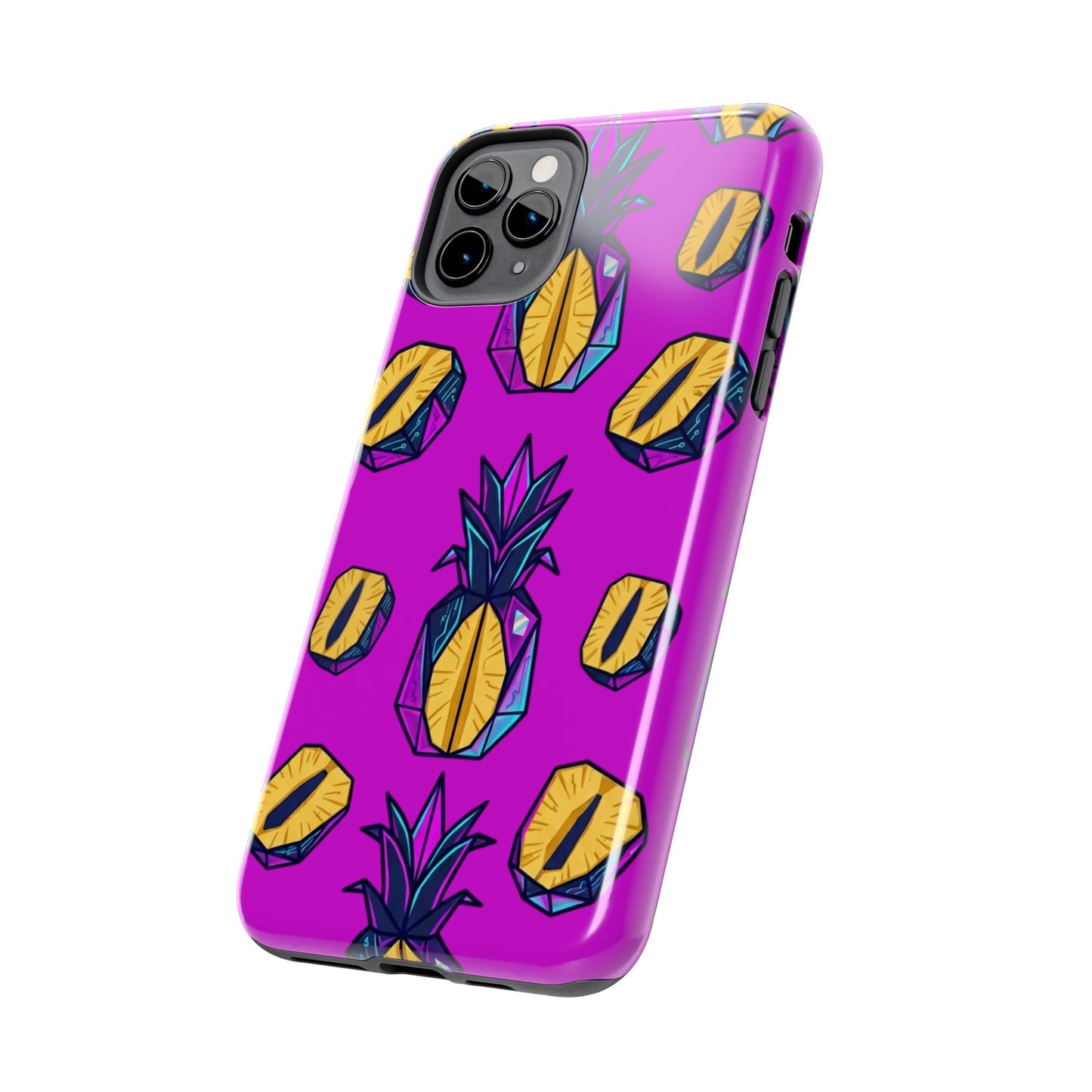 Cyberpunk Origami Pineapple iPhone Case