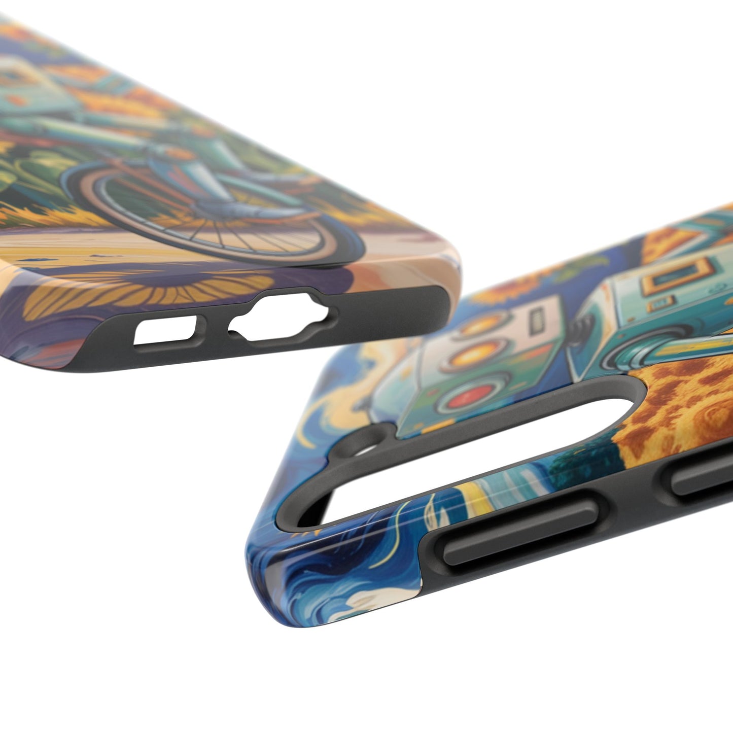 Robot Cycle Tough Phone Case - Durable & Unique Design