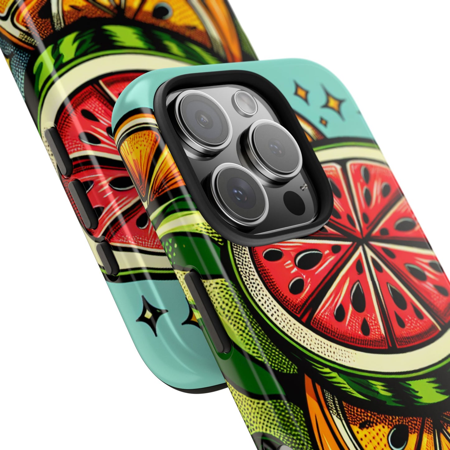 Vibrant Citrus Tough Phone Case - Fruit Slice Design - for iPhone