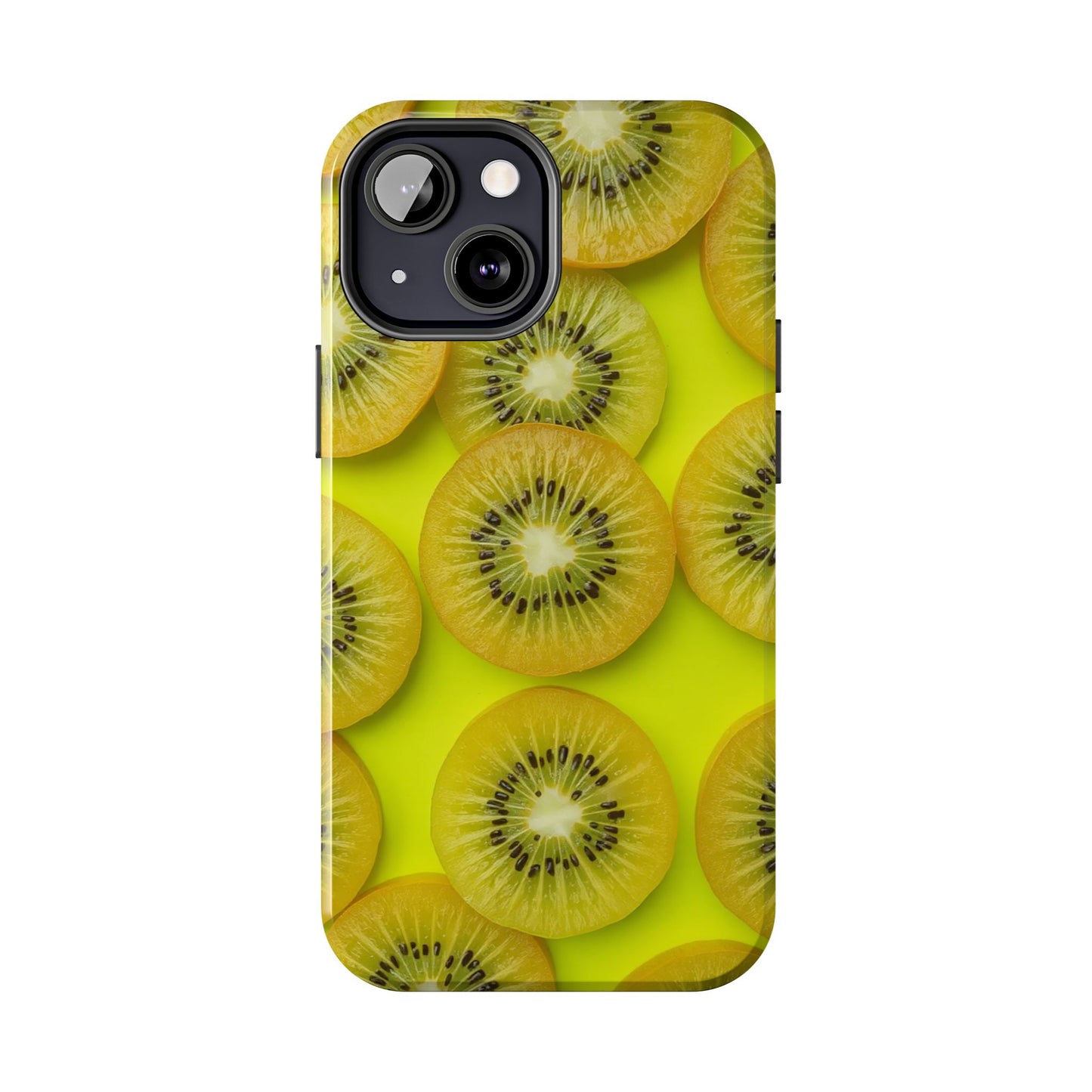Vibrant Kiwi Tough Phone Case - Bright Yellow Design for Fruit Lovers