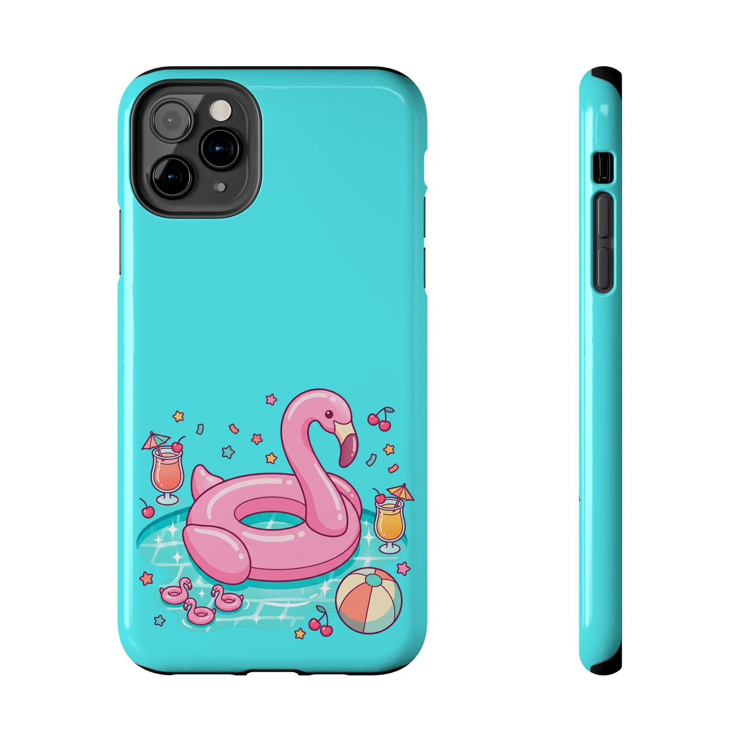 Flamingo Pool Party iPhone Case