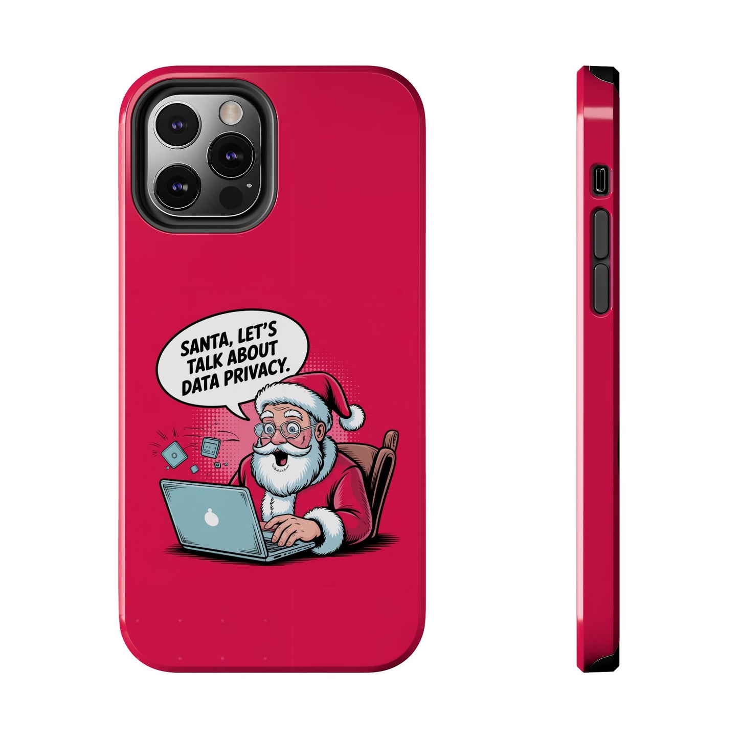Santa Data Privacy Design Tough iPhone Case for Christmas