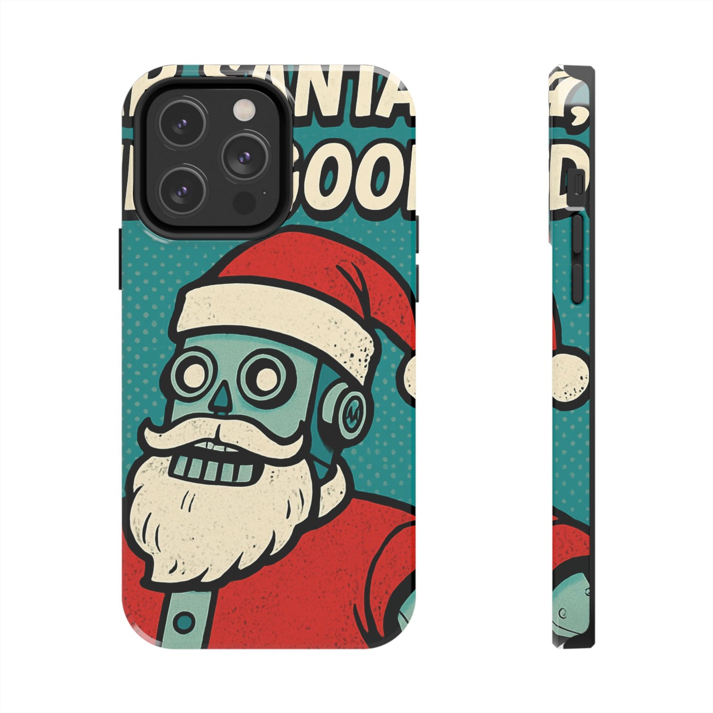 Santa Robot Phone Case - Durable Tough Design for Holidays