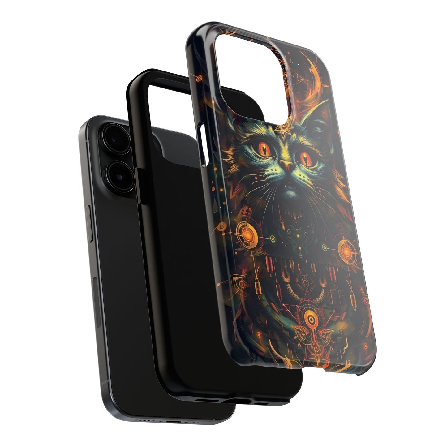 Mystical Cat Queen Tough Phone Case – Unique Protection for Cat Lovers - for iPhone