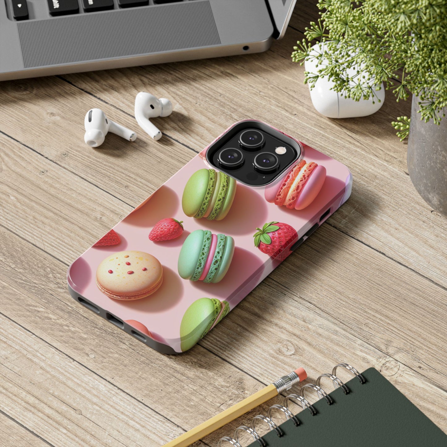 Macaron-Inspired Tough Phone Cases - Colorful Sweet Design - for iPhone