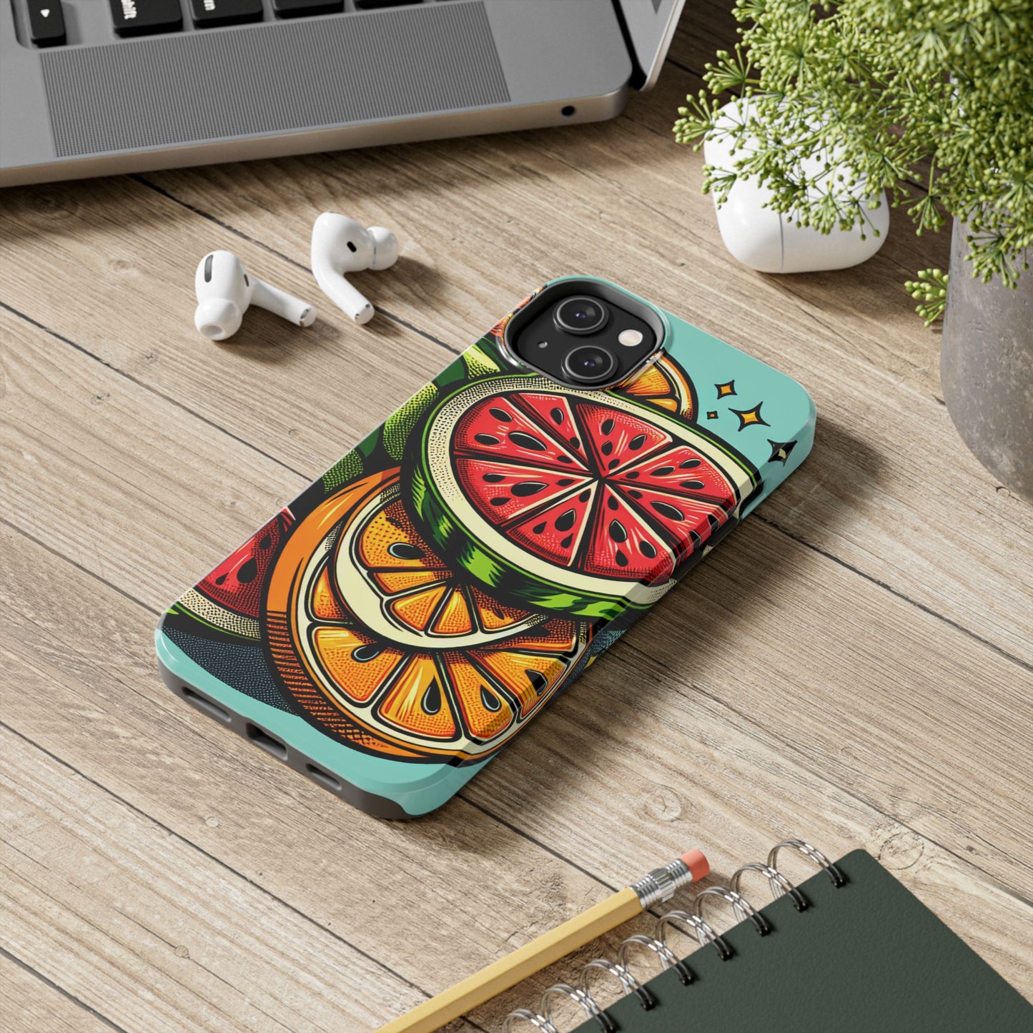 Vibrant Citrus Tough Phone Case - Fruit Slice Design - for iPhone