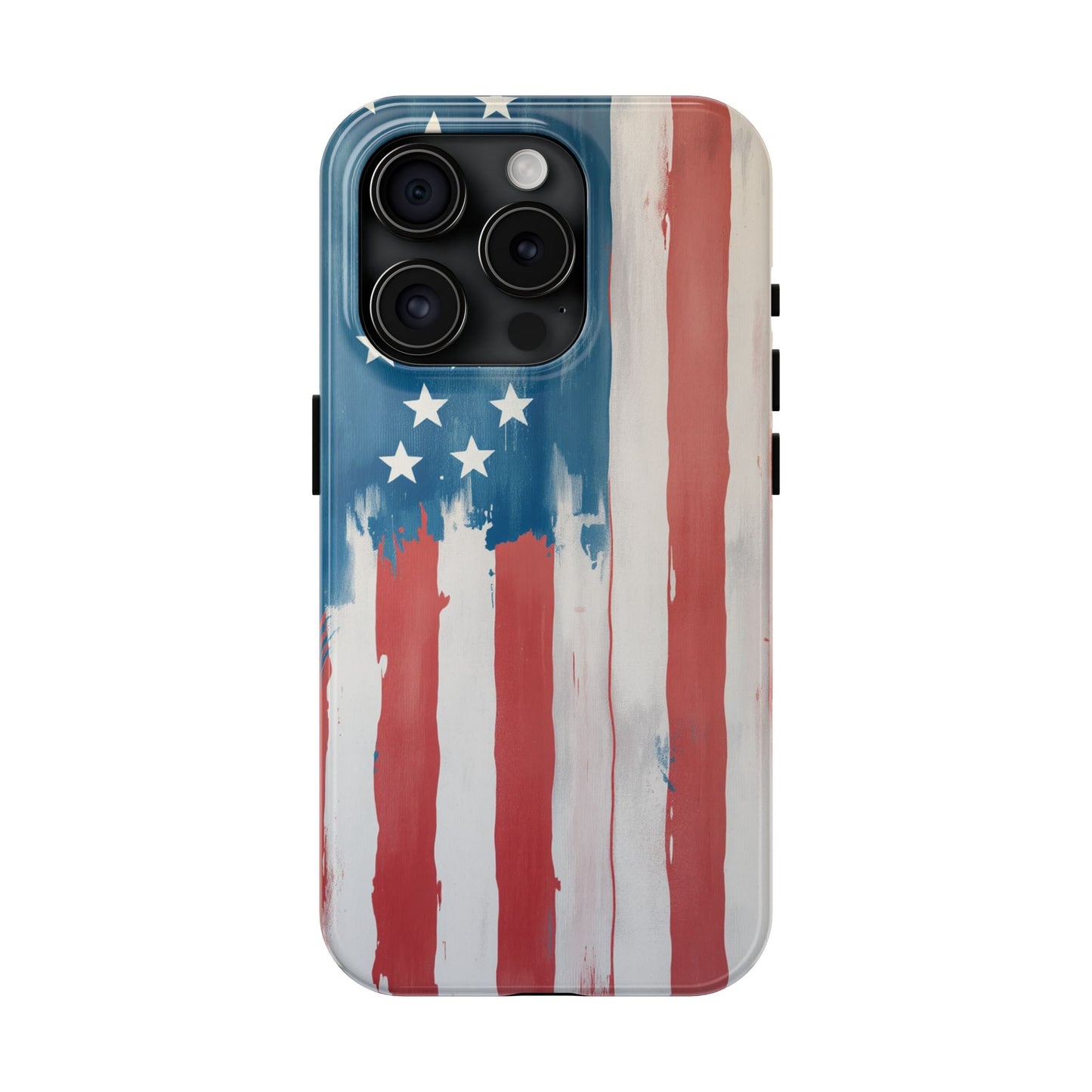 Patriotic Tough Phone Cases - Abstract USA Flag Design for Durable Protection - for iPhone