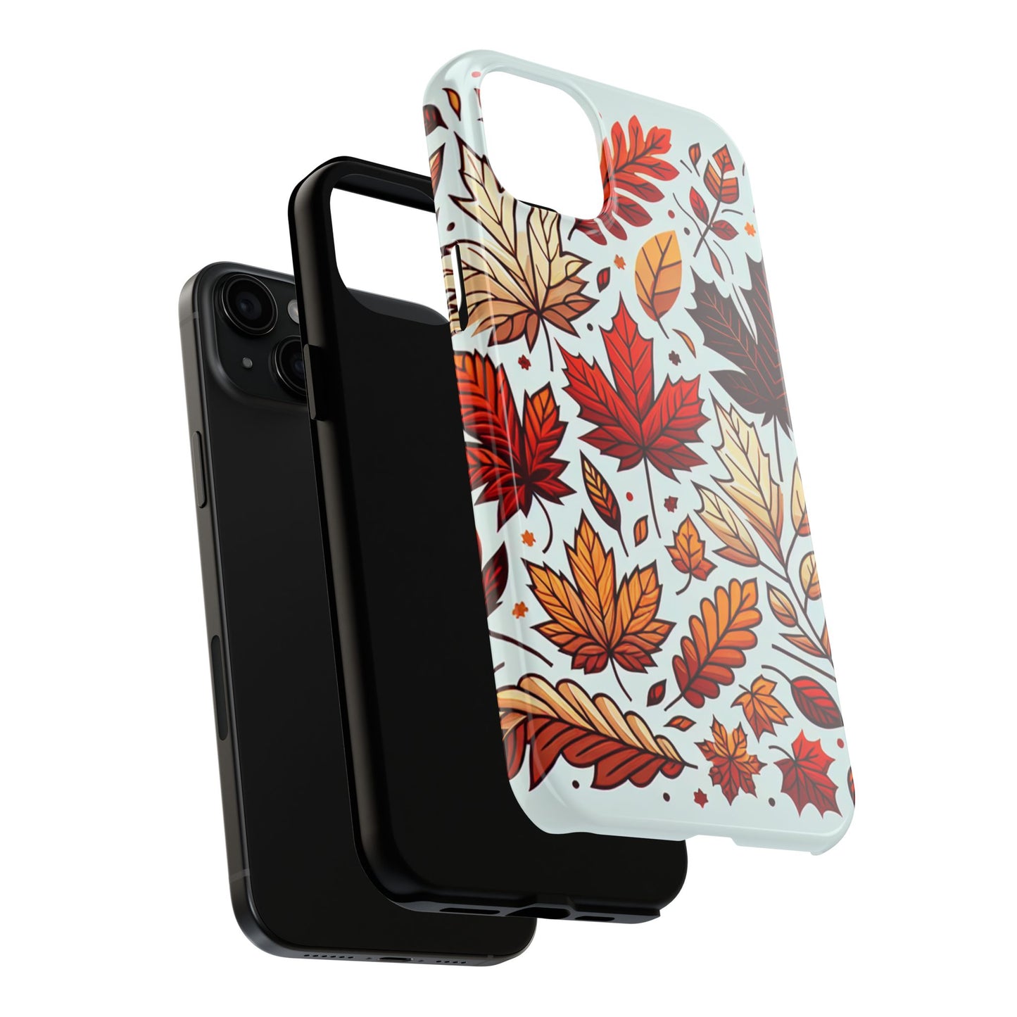 Autumn Leaves Tough Phone Case - Leaves Pattern - for iPhone