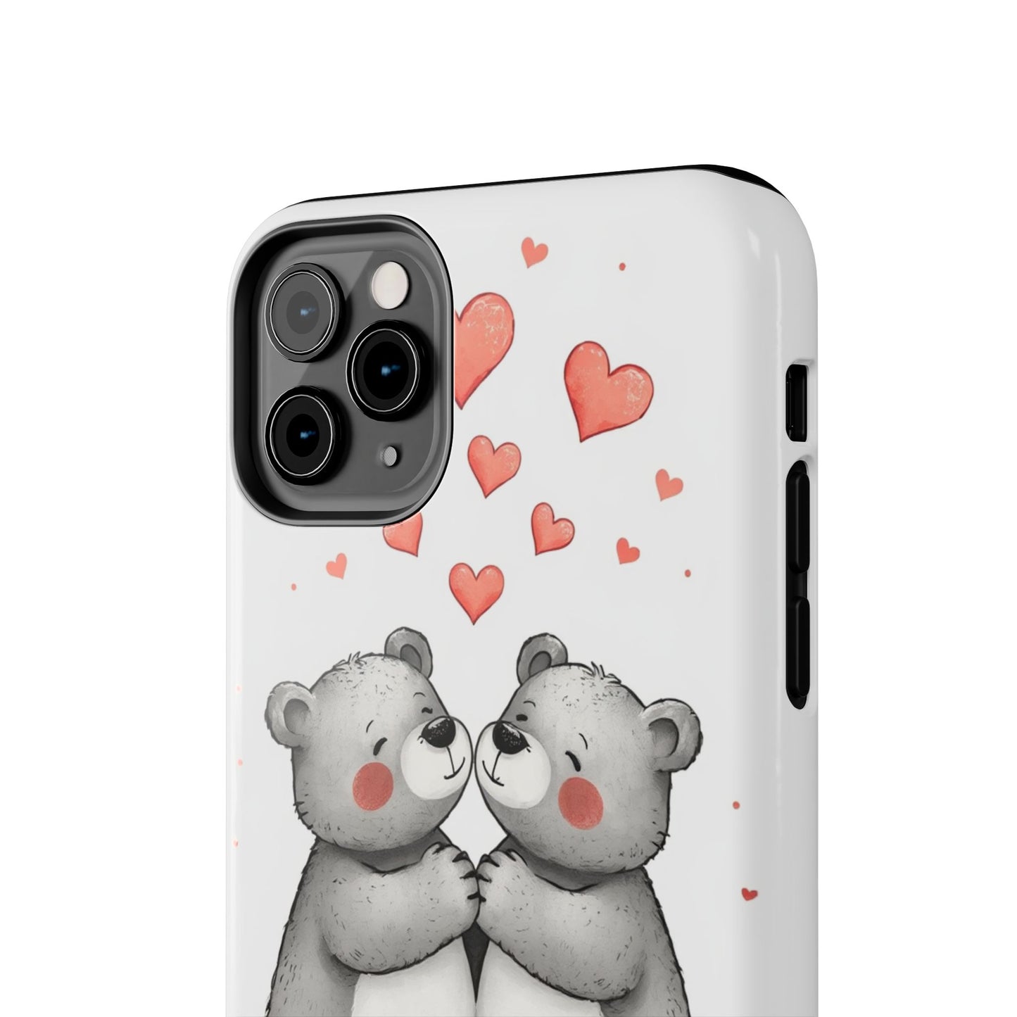 Cute Bear Love Tough Phone Case - Perfect for Valentine's Day & Couples