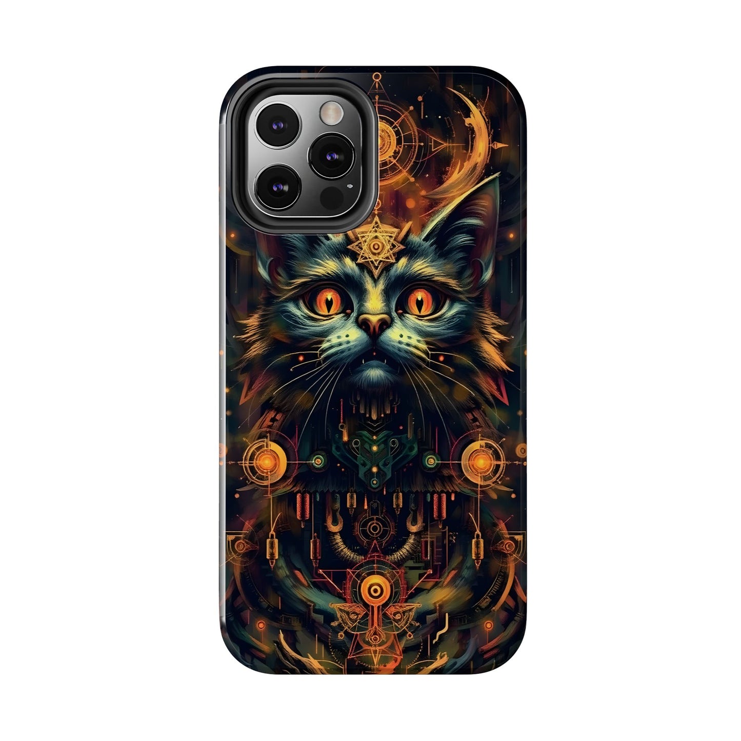 Mystical Cat Queen Tough Phone Case – Unique Protection for Cat Lovers - for iPhone