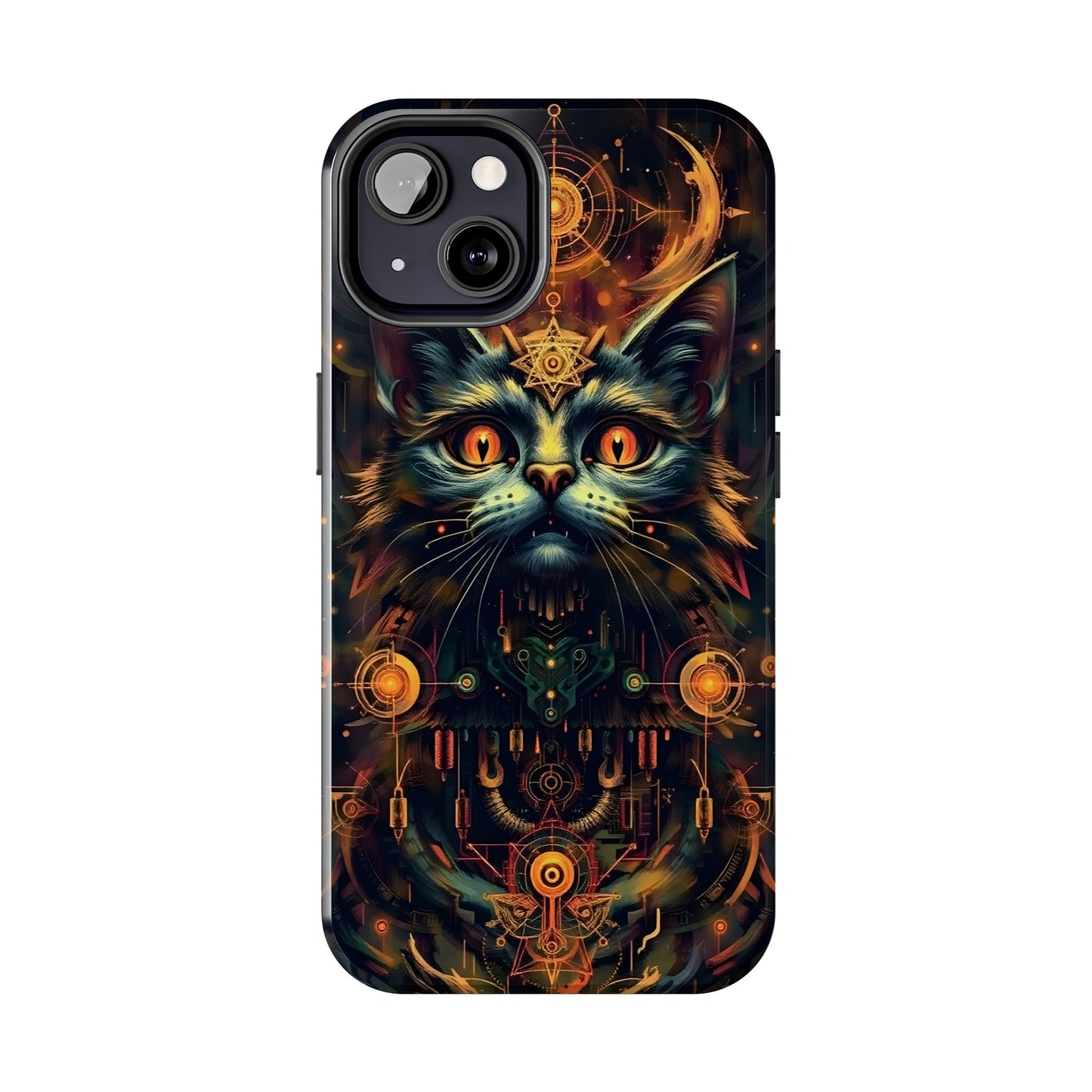 Mystical Cat Queen Tough Phone Case – Unique Protection for Cat Lovers - for iPhone