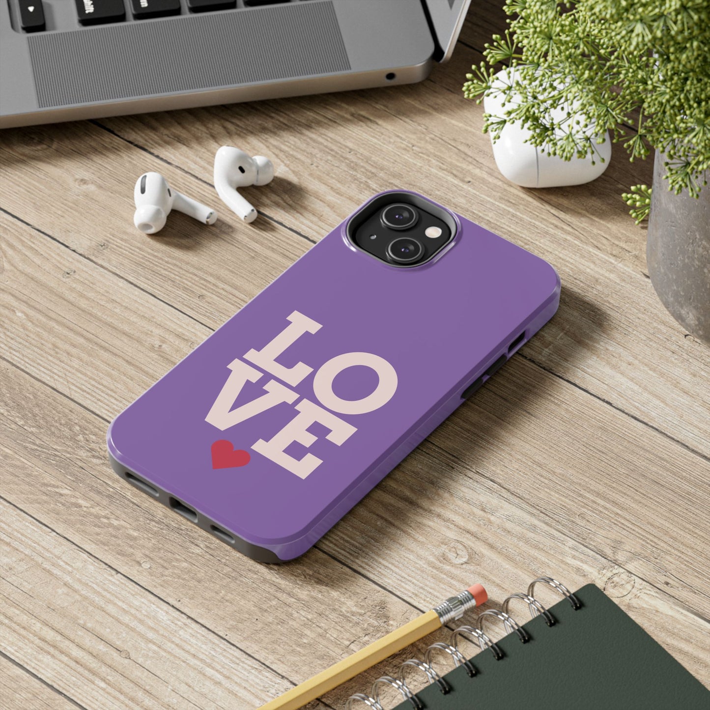 Purple Love Phone Case - Durable & Stylish Tough Case - for iPhone