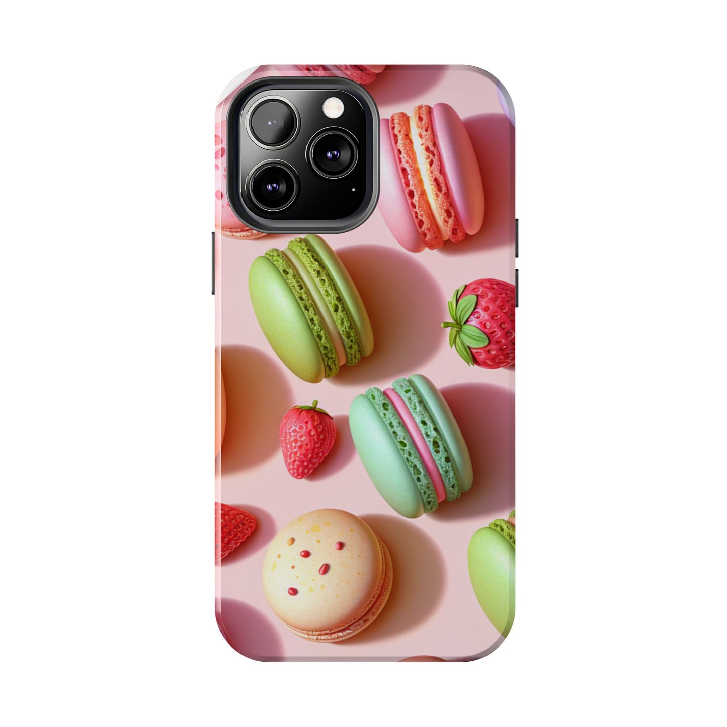 Macaron-Inspired Tough Phone Cases - Colorful Sweet Design - for iPhone