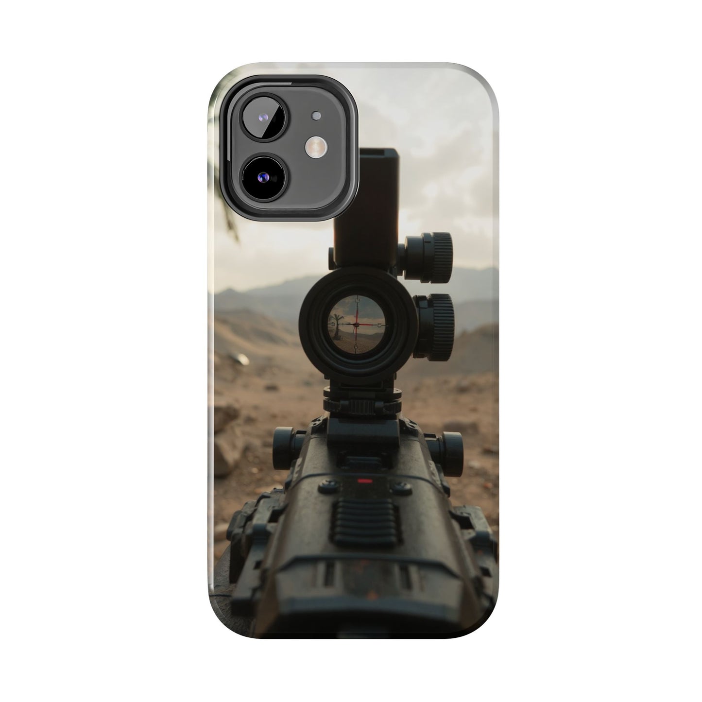 Tough Phone Case with Sniper Scope Design - Durable & Stylish Protection for Outdoors Enthusiasts